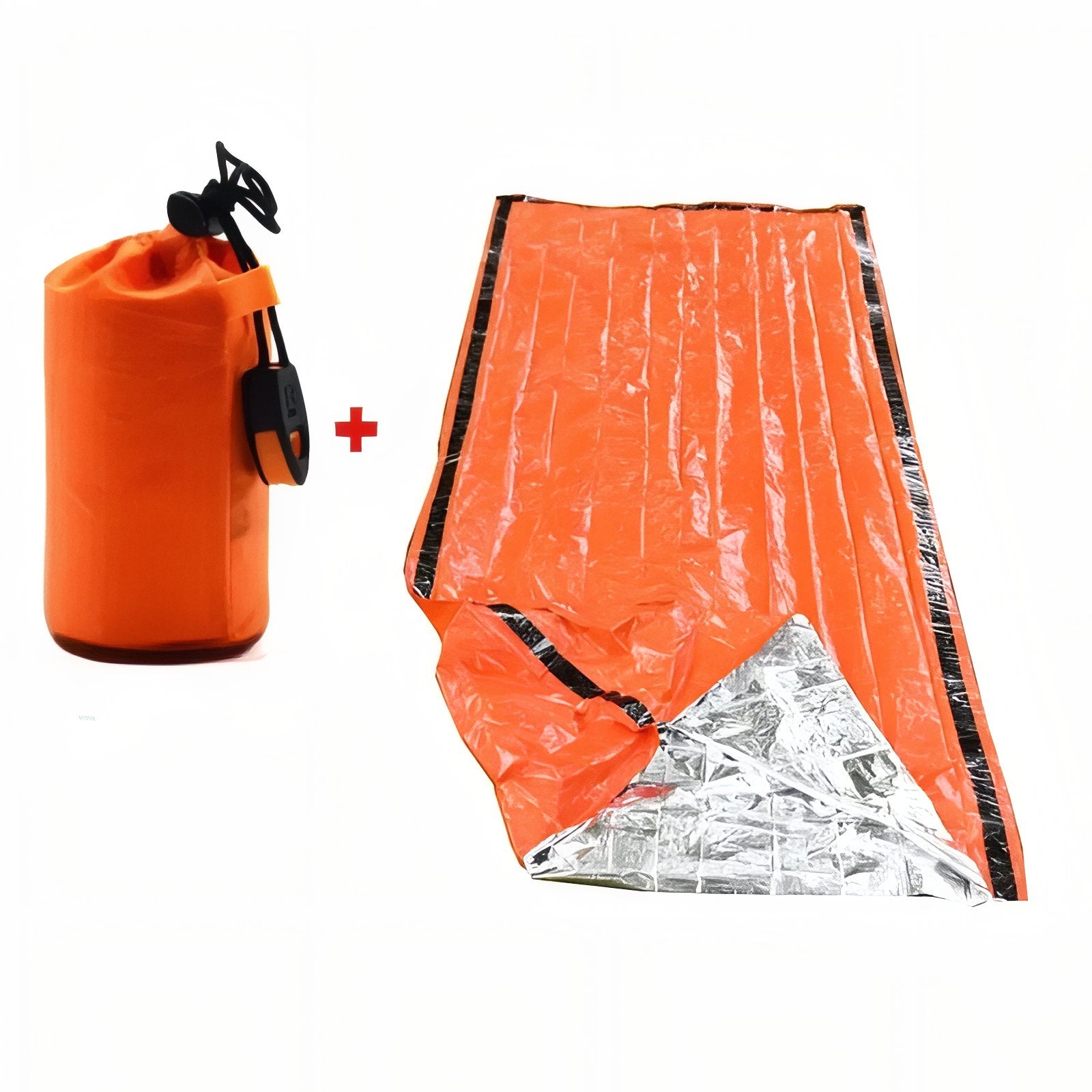 Couverture De Survie Sac De Couchage - Orange Fluo