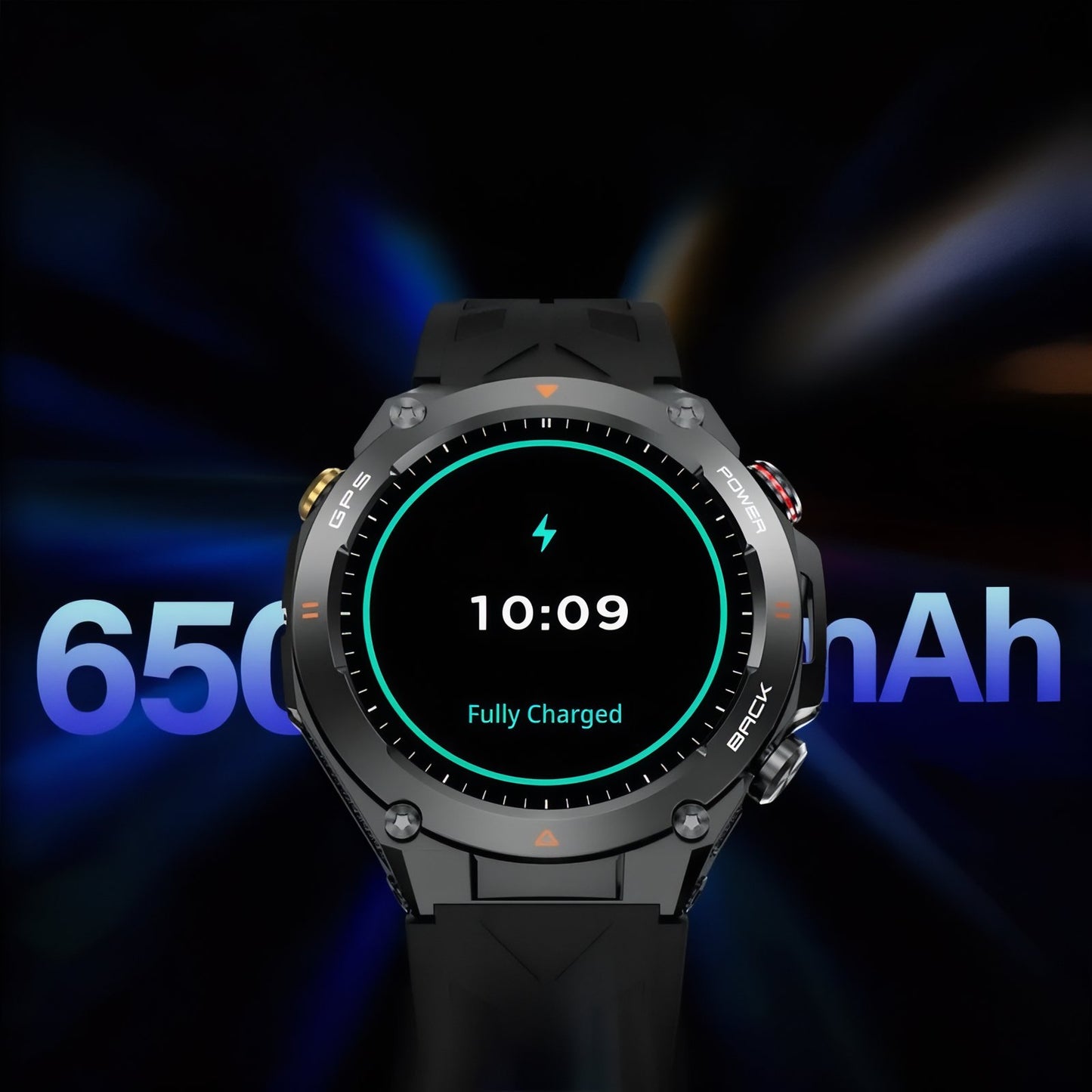 Montre GPS Pour Randonnée Pédestre gros plan affichage écran - Noir - Camouflage