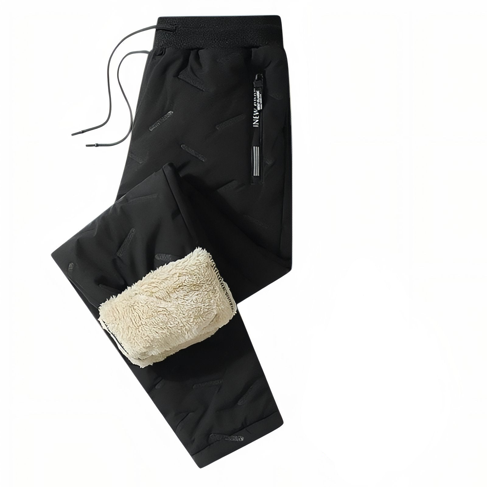 Pantalon Fourré Homme - Noir (Droit)