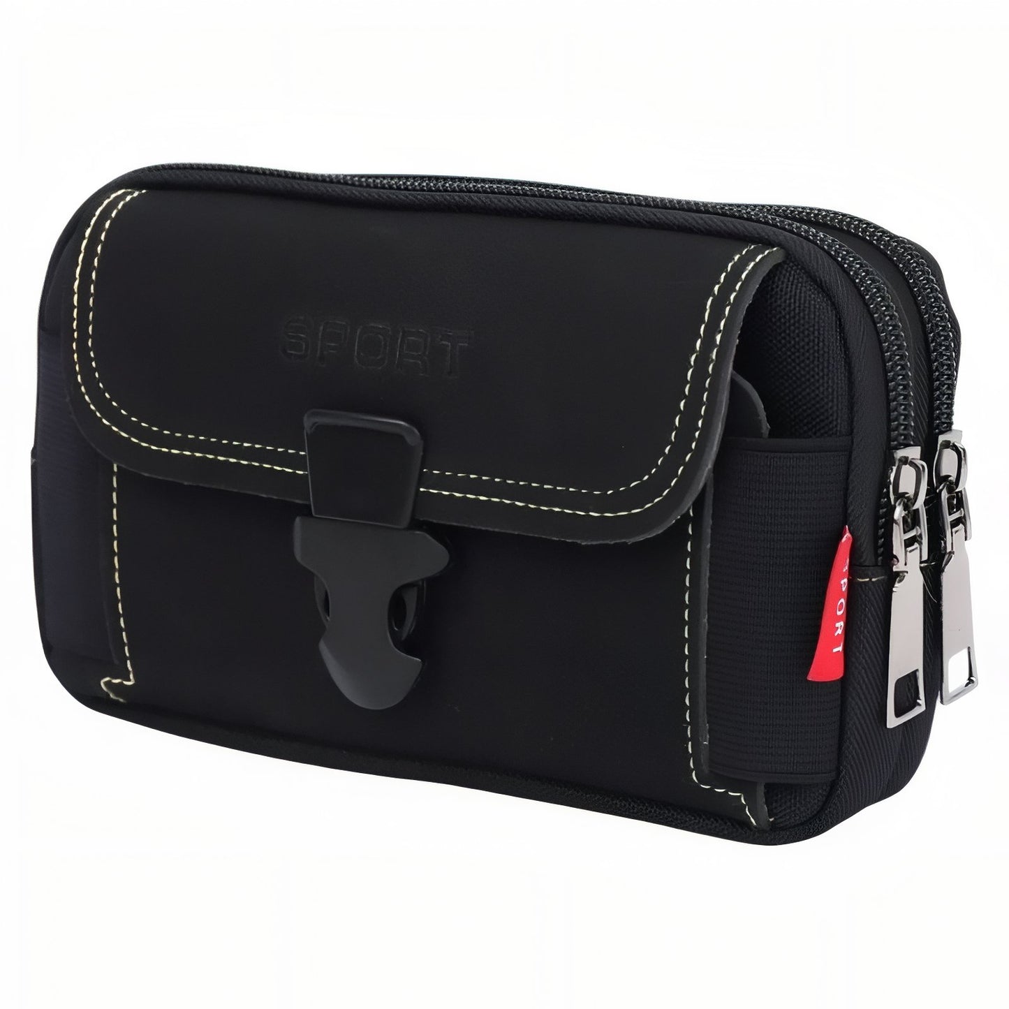 Sacoche Ceinture Randonnée - Noir - Horizontal