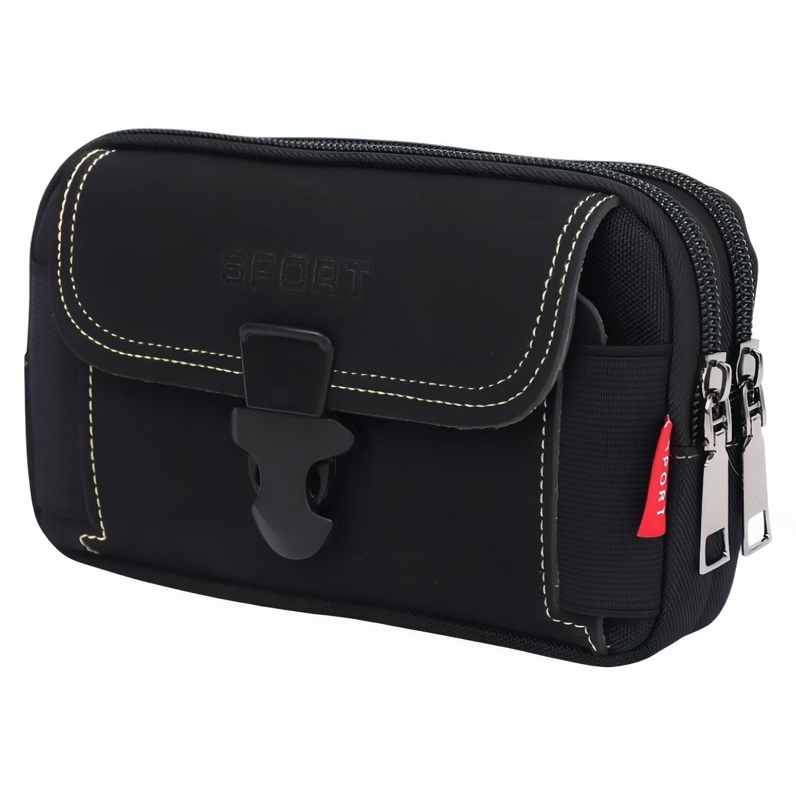 Sacoche Ceinture Randonnée - Noir - Horizontal