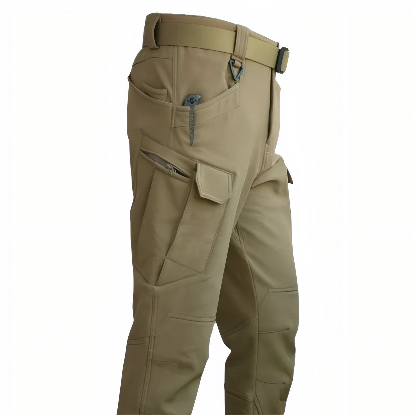 Pantalon Multi Poches Randonnée Homme - Beige Sable