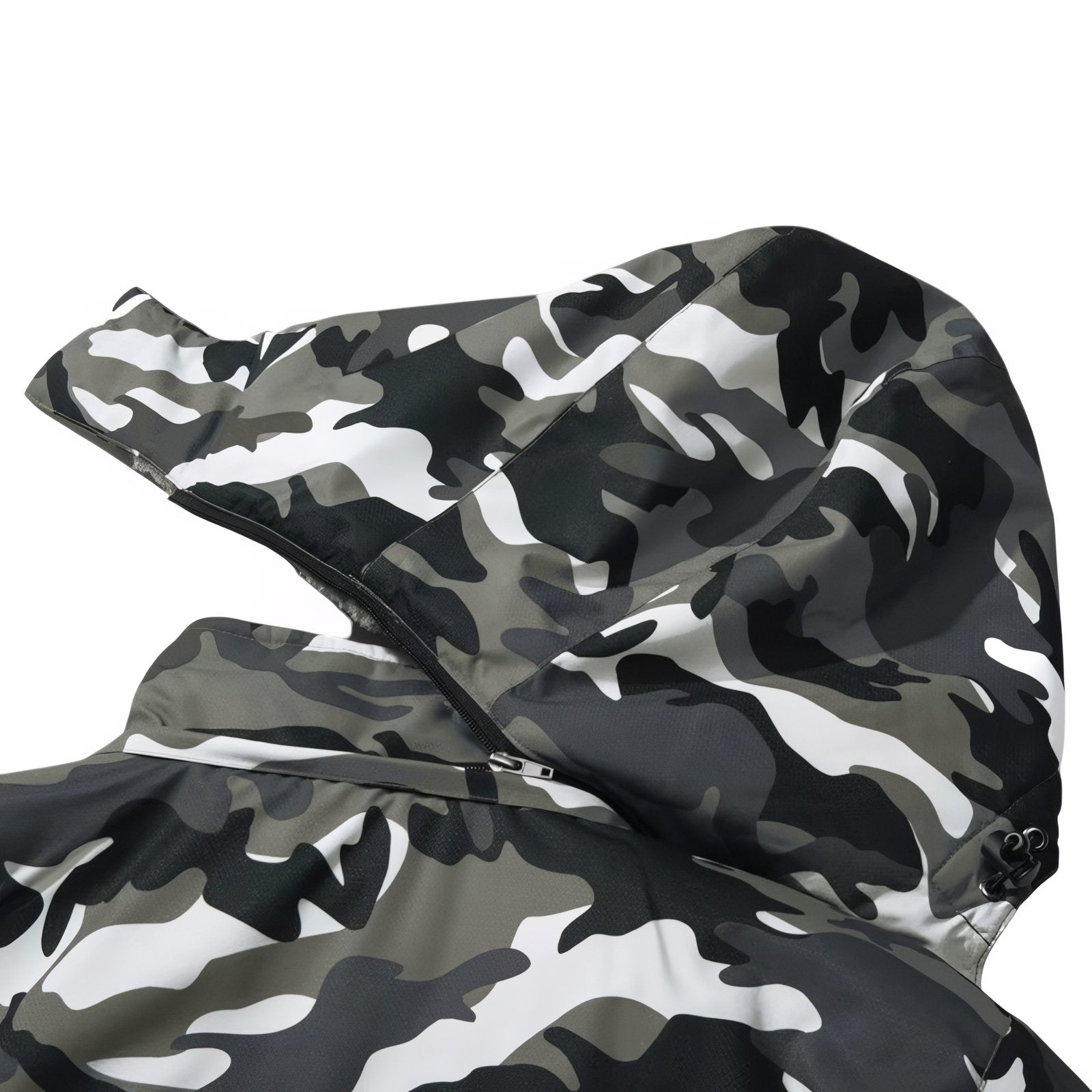 Veste Camouflage Randonnée gros plan fermeture zippée - Vert Foncé - Bleu - Blanc - Noir