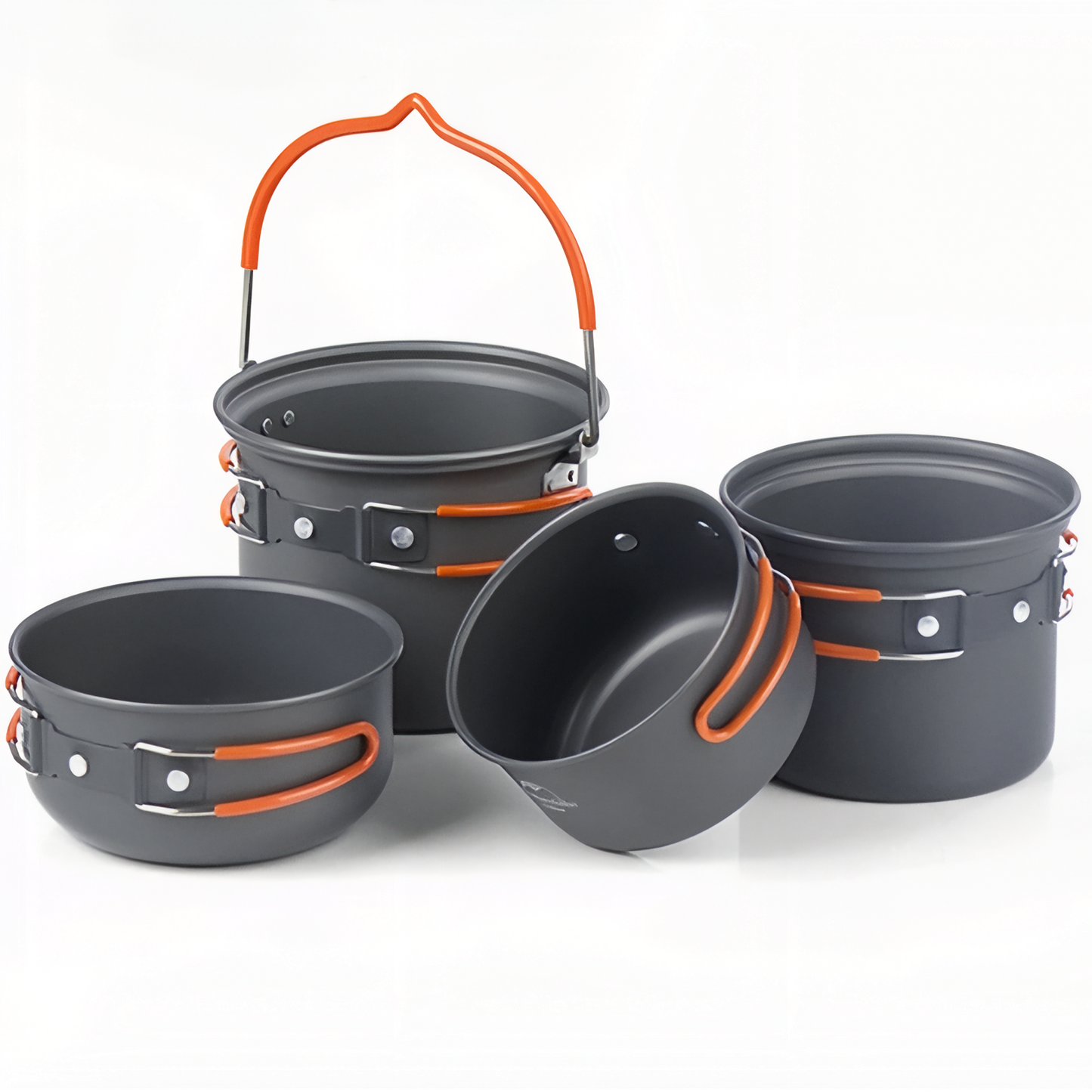 Kit Popote Randonnée quatre récipients empilés - 4 en 1
