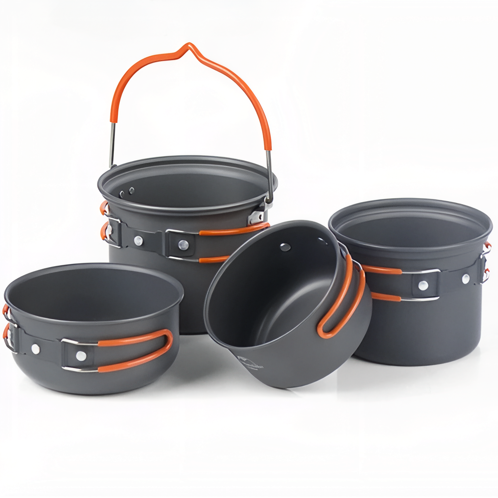 Kit Popote Randonnée quatre récipients empilés - 4 en 1