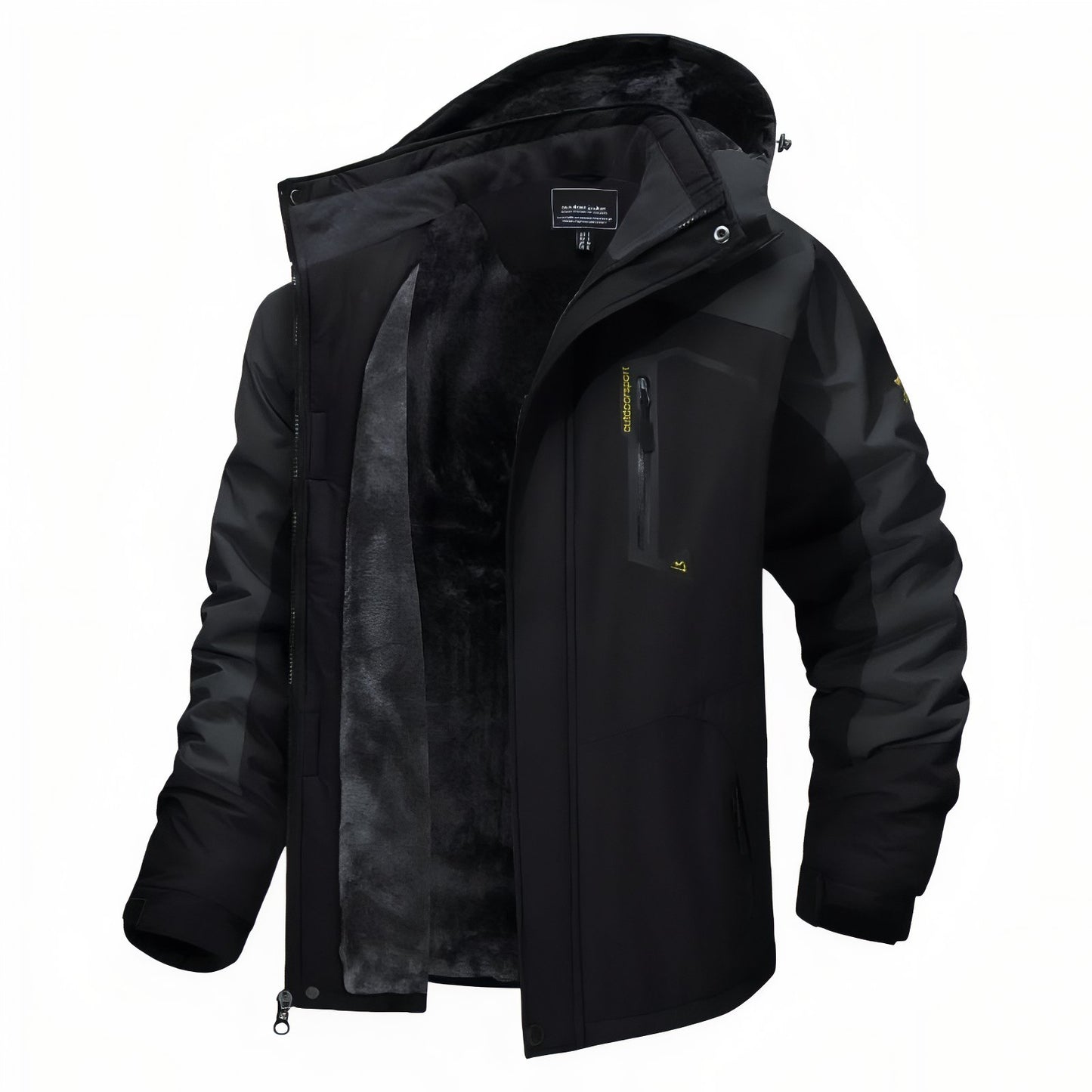 Veste Chaude Randonnée Homme - Noir et Gris