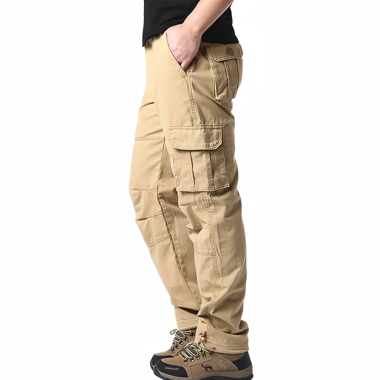 Pantalon Cargo Randonnée Homme - Beige Clair