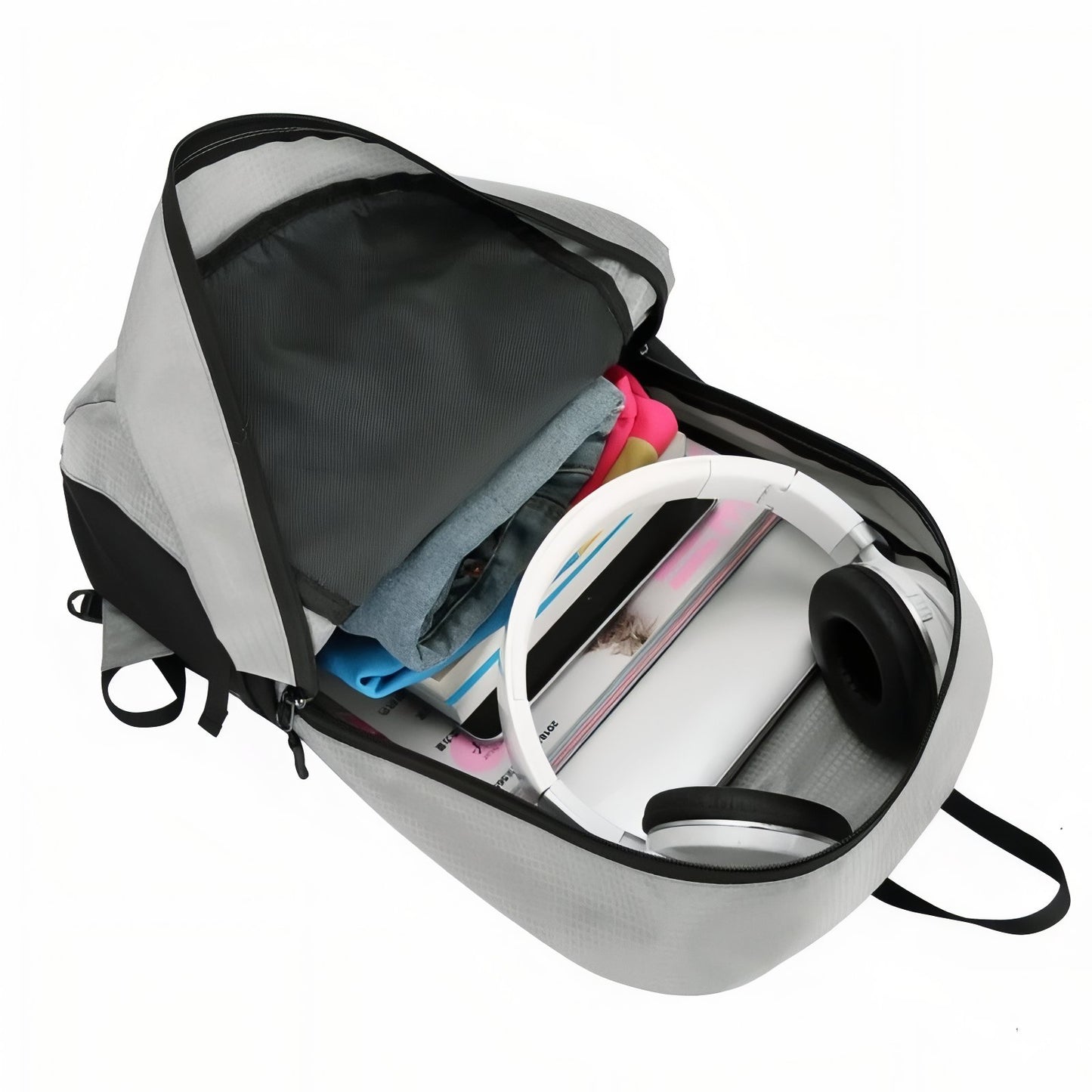 Sac à Dos Pliable et Imperméable compartiment ouvert - Orange - Violet - Gris foncé - Gris clair - Vert armée - Bleu marine - Noir - Bleu ciel
