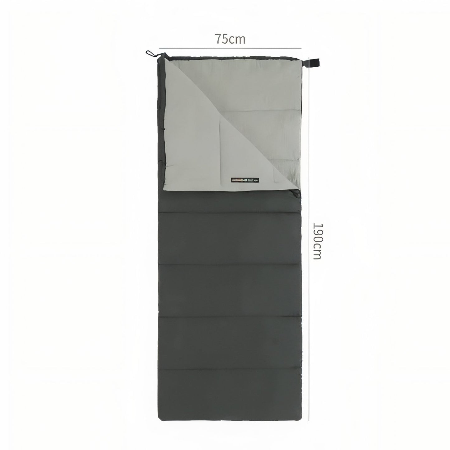 Sac De Couchage Été Léger & Compact guide des dimensions - Vert Olive - Bleu Foncé - Gris Foncé
