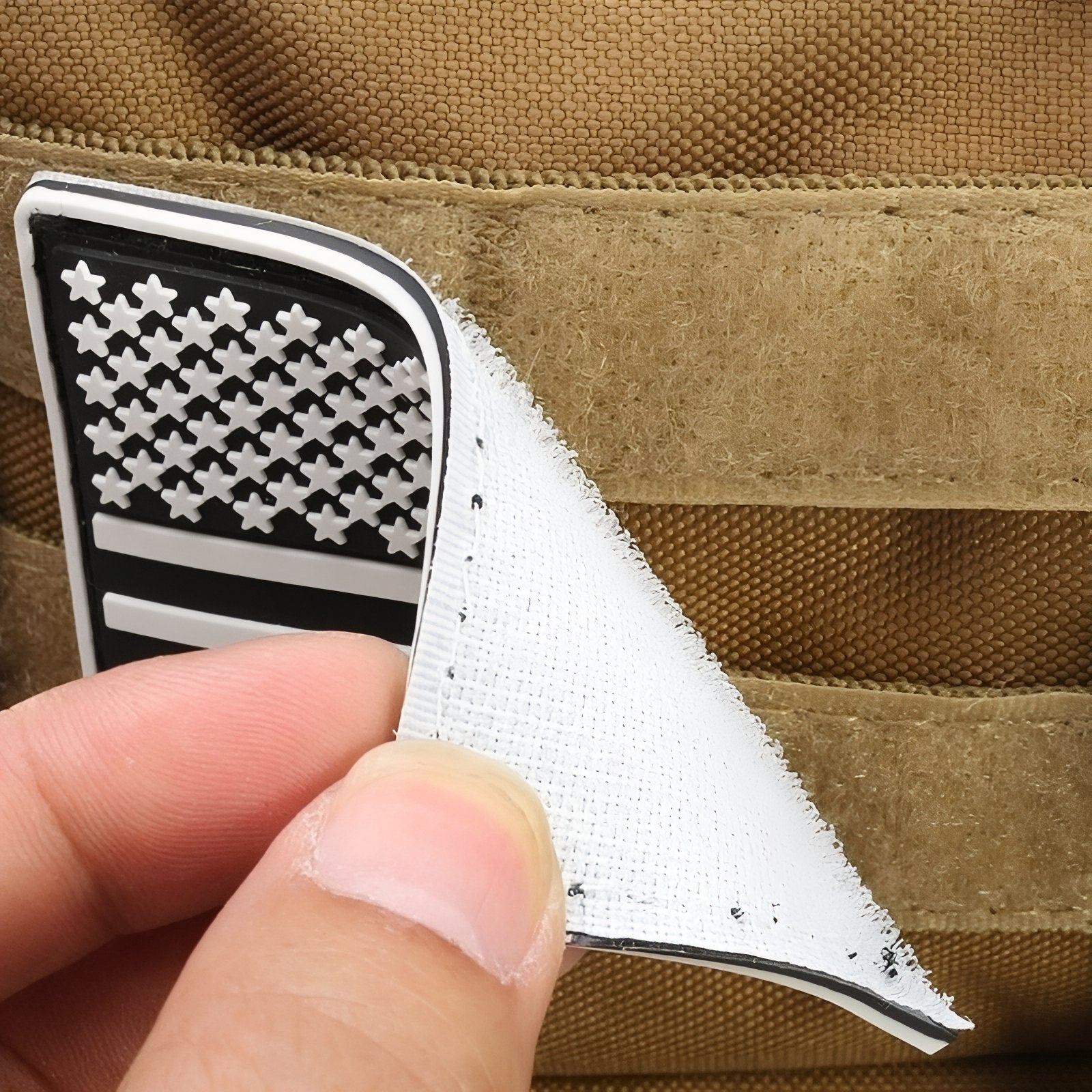 Sac à Dos Randonnée Militaire gros plan patch détachable - Beige - Noir - Vert