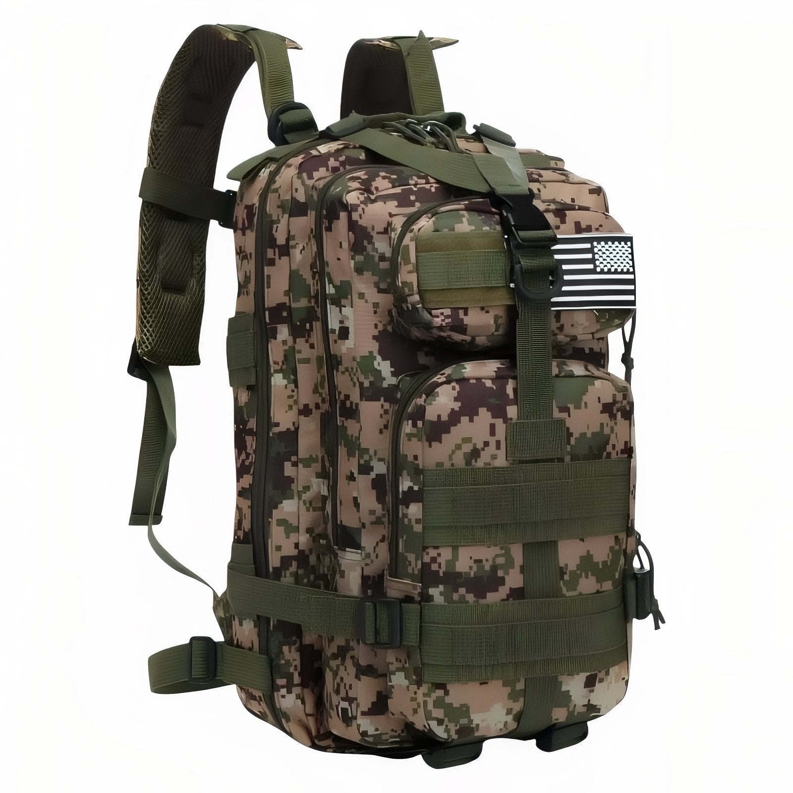 Sac à Dos Militaire Imperméable 30L/50L - Vert Camouflage (30L)