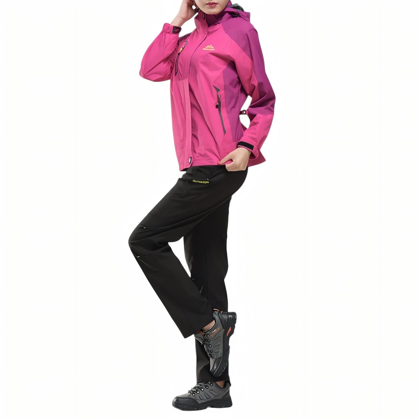 Veste Randonnée Femme Imperméable Et Respirante portée à la main - Rose Fuchsia - Rouge - Noir - Violet - Vert