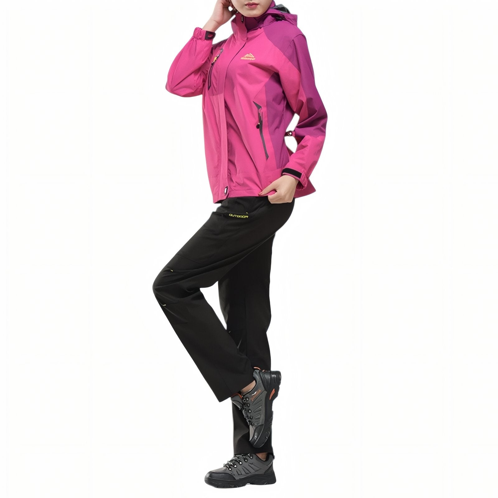 Veste Randonnée Femme Imperméable Et Respirante portée à la main - Rose Fuchsia - Rouge - Noir - Violet - Vert
