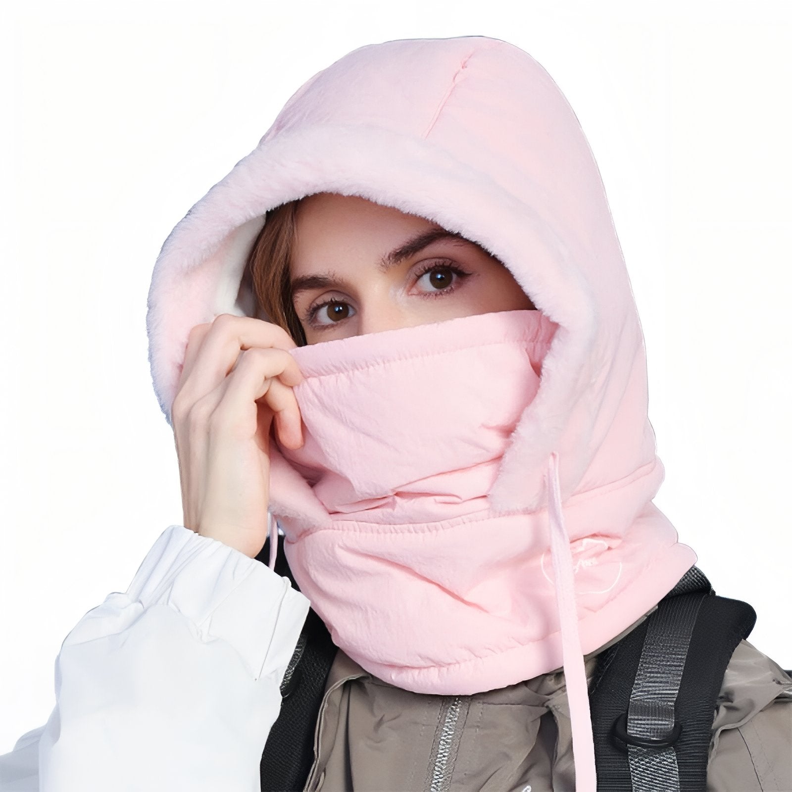 Cagoule Chaude Bataclava - Rose Pâle - 55-60cm
