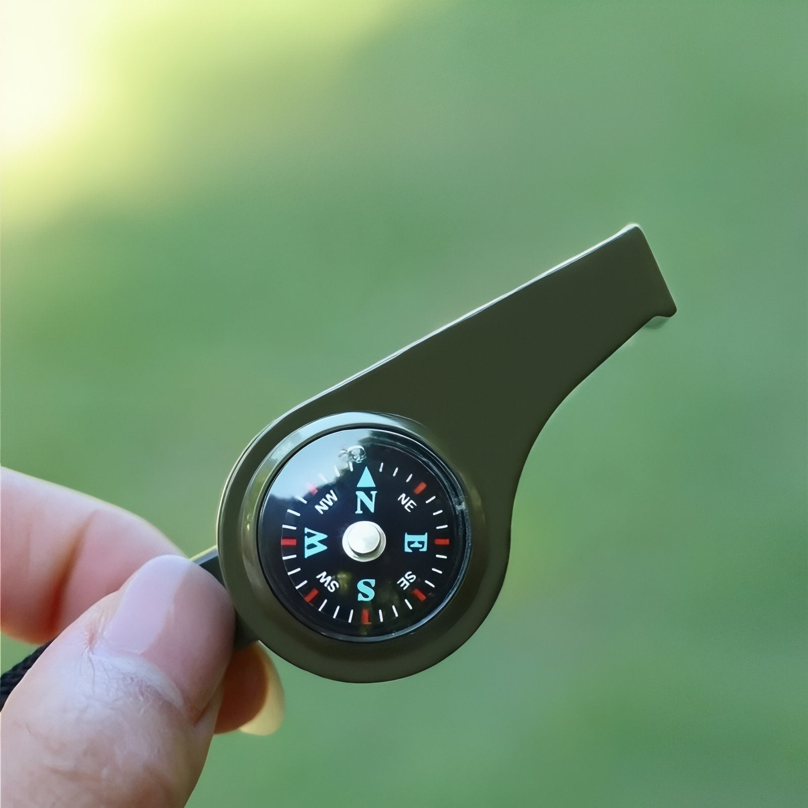 Sifflet Boussole portée à la main - Vert Militaire