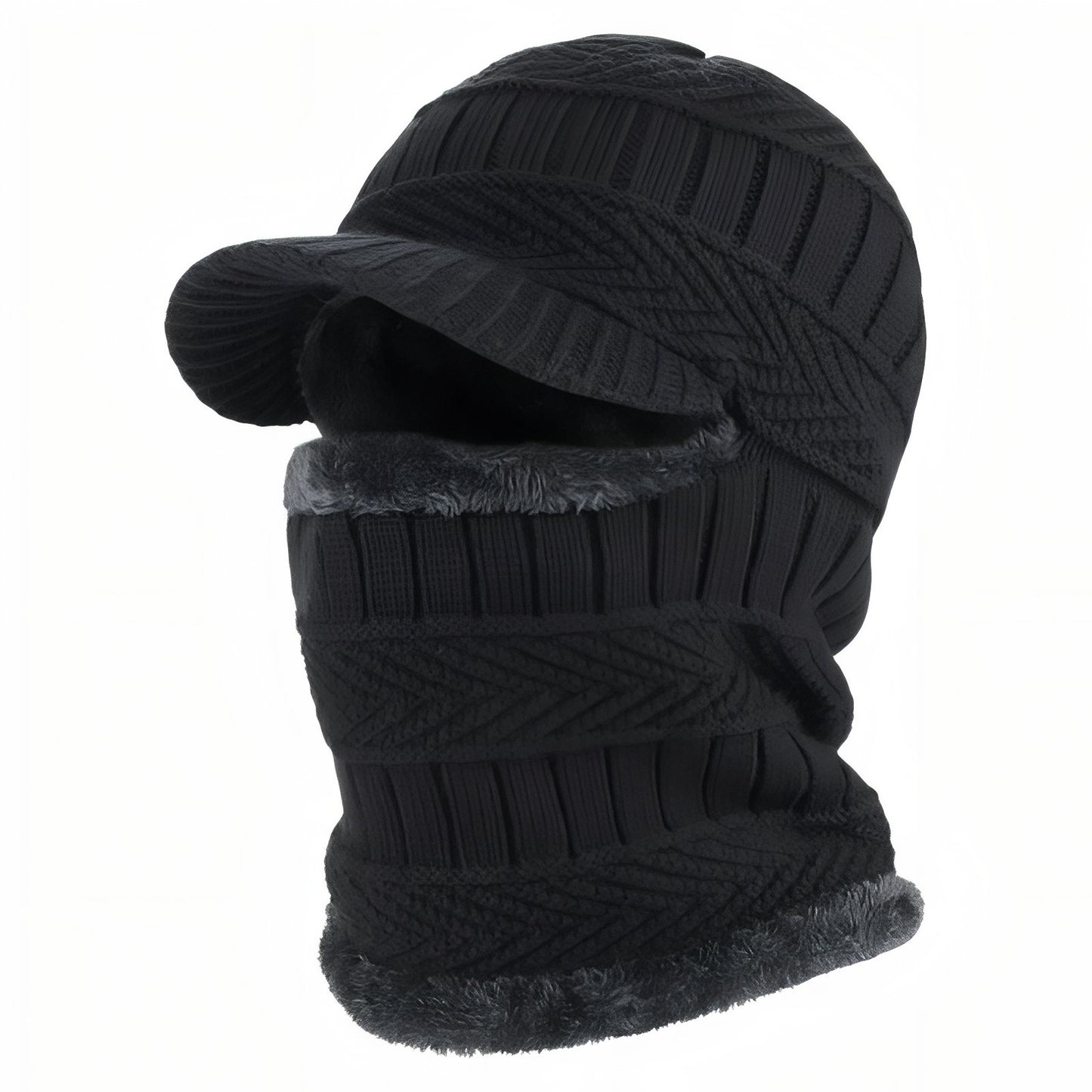 Cagoule Chaude Homme - Noir - 56-60cm