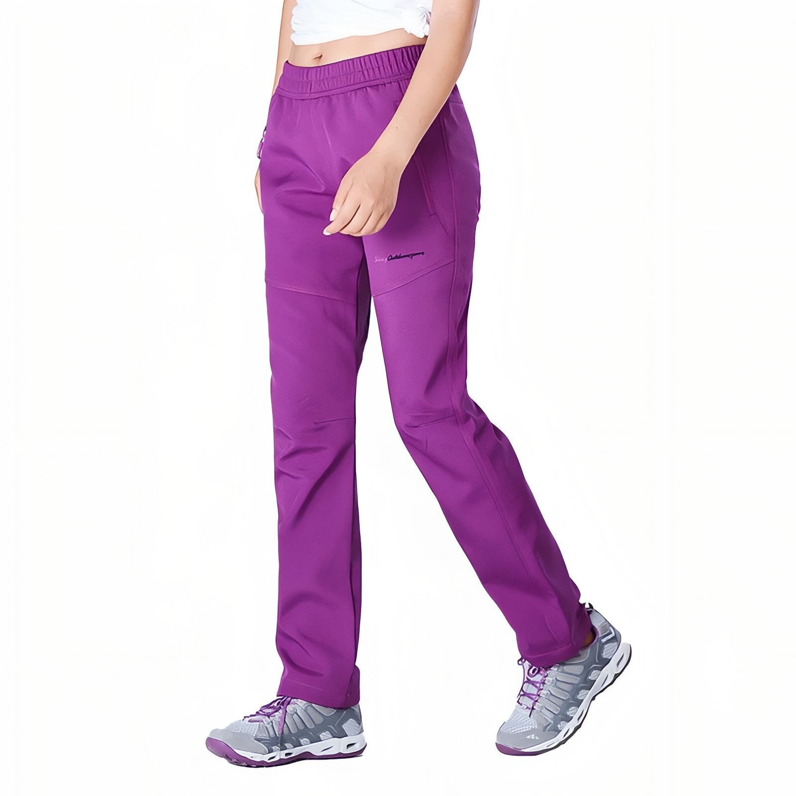 Pantalon Randonnée Taille Élastique - Femme - Violet