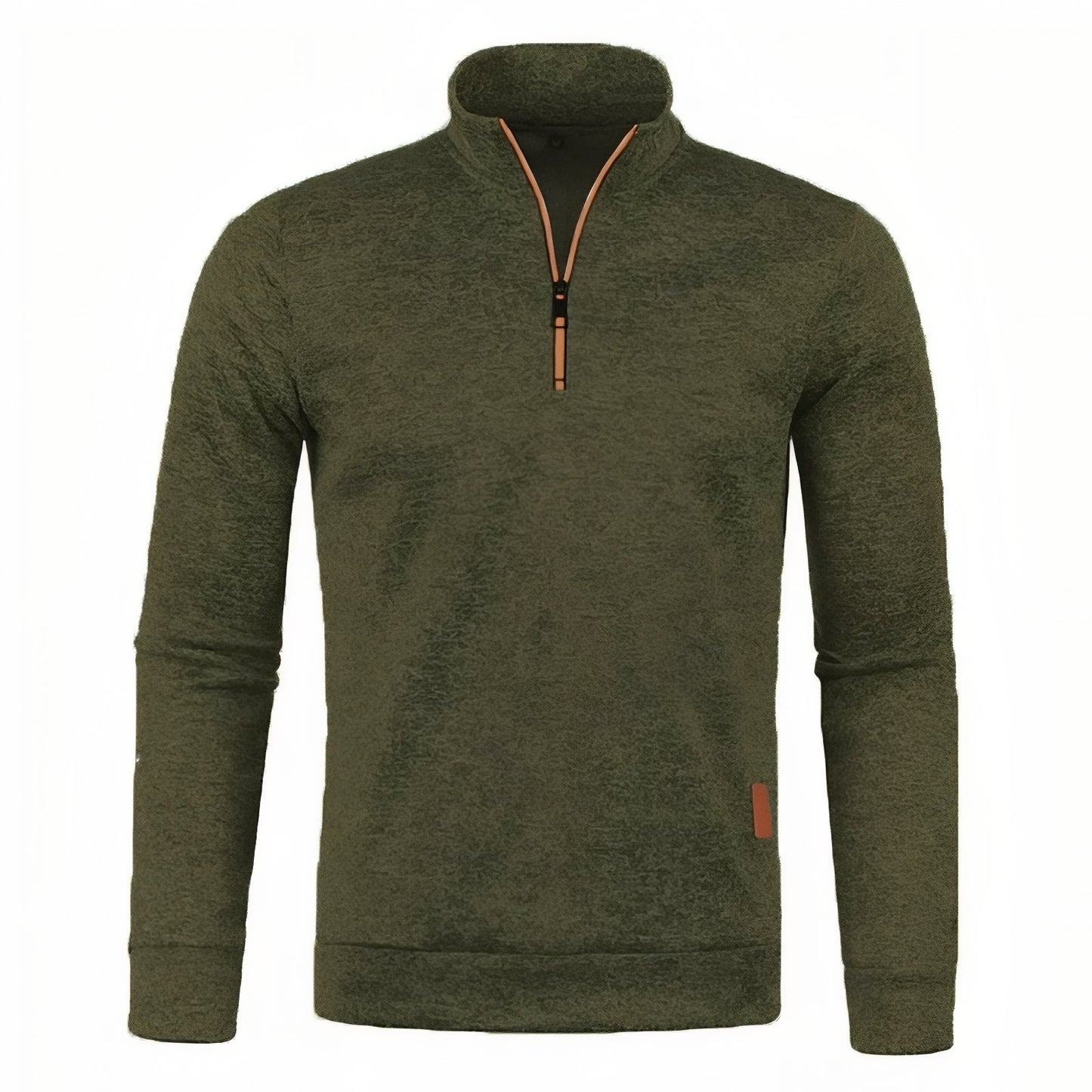 Pull Randonnée Homme - Vert Olive