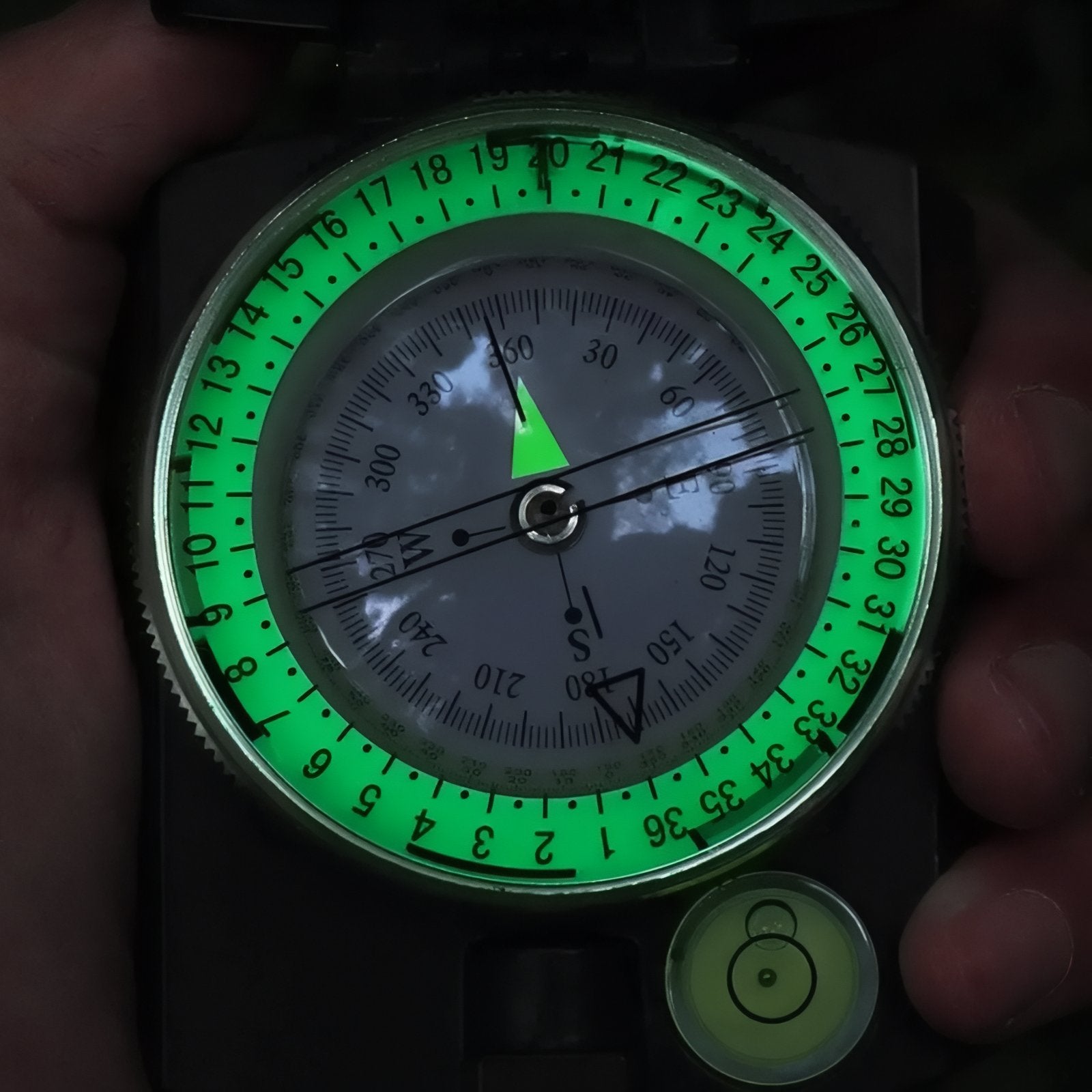 Boussole Pour Randonnée gros plan aiguille directionnelle - Noir - Vert Olive - Vert Camouflage