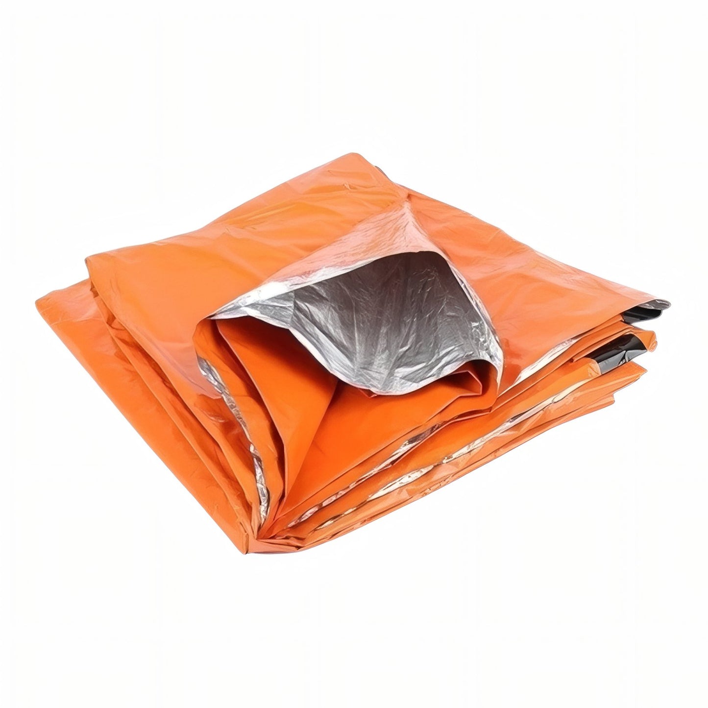 Couverture De Survie Sac De Couchage compartiment ouvert - Orange Fluo - Vert