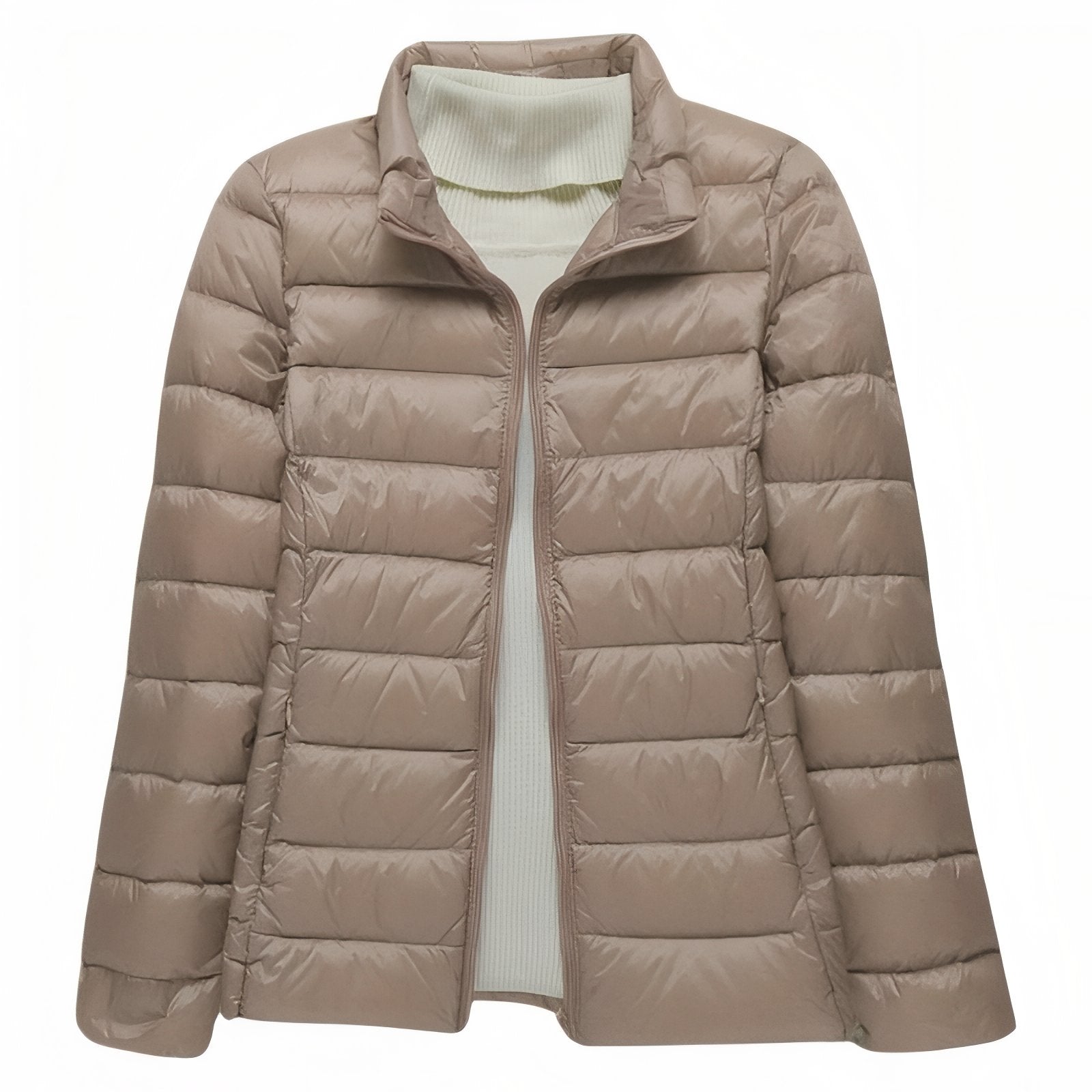 Doudoune Randonnée Compressible Femme - Beige (sans capuche)