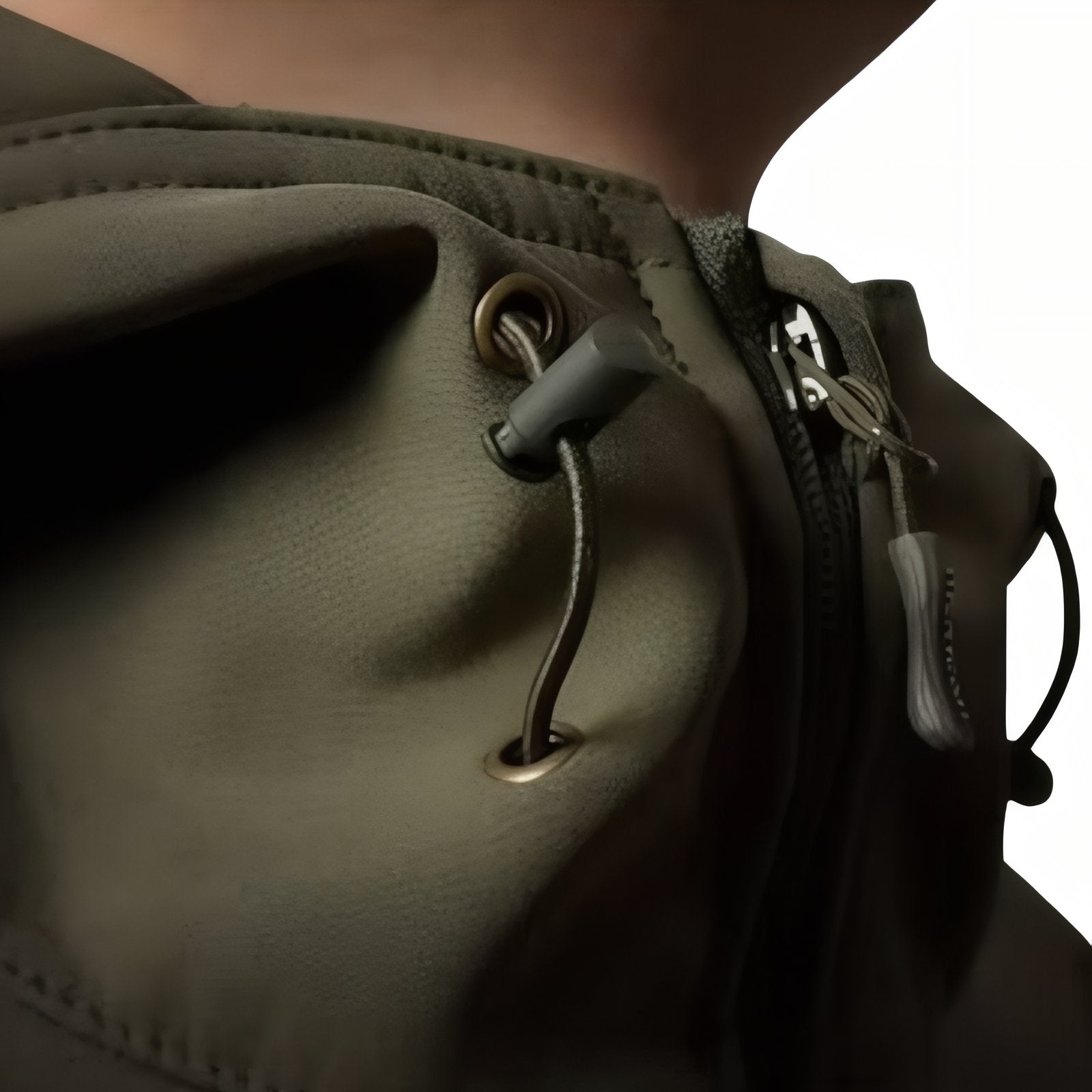 Veste Imperméable Homme Randonnée gros plan fermeture zippée - Vert Olive - Gris Foncé - Noir - Beige Sable