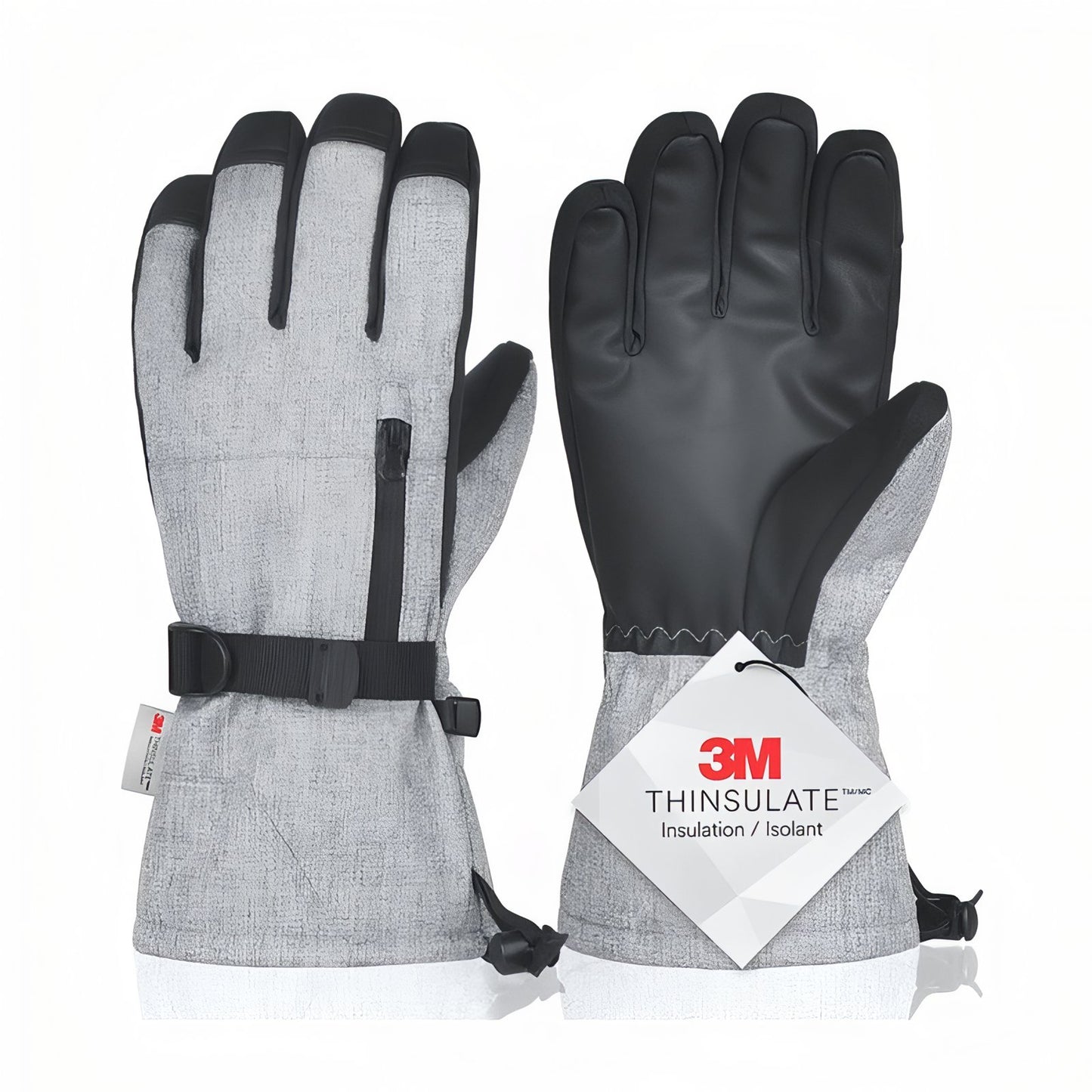 Gants Pour Ski de Randonnée - Gris et Noir
