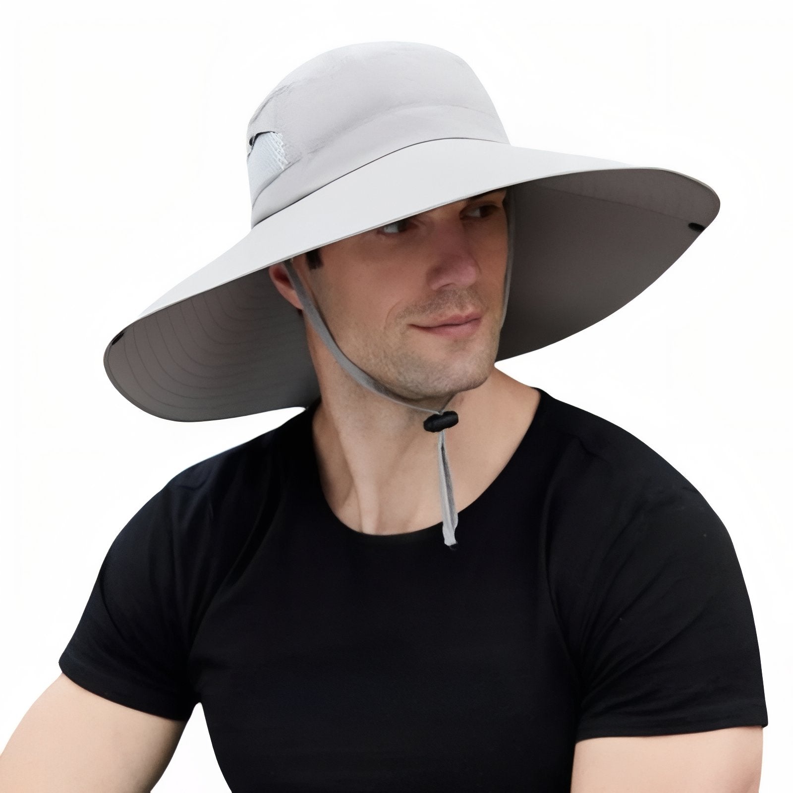 Chapeau Randonnée Anti-UV Homme - Gris Clair - 56-60cm