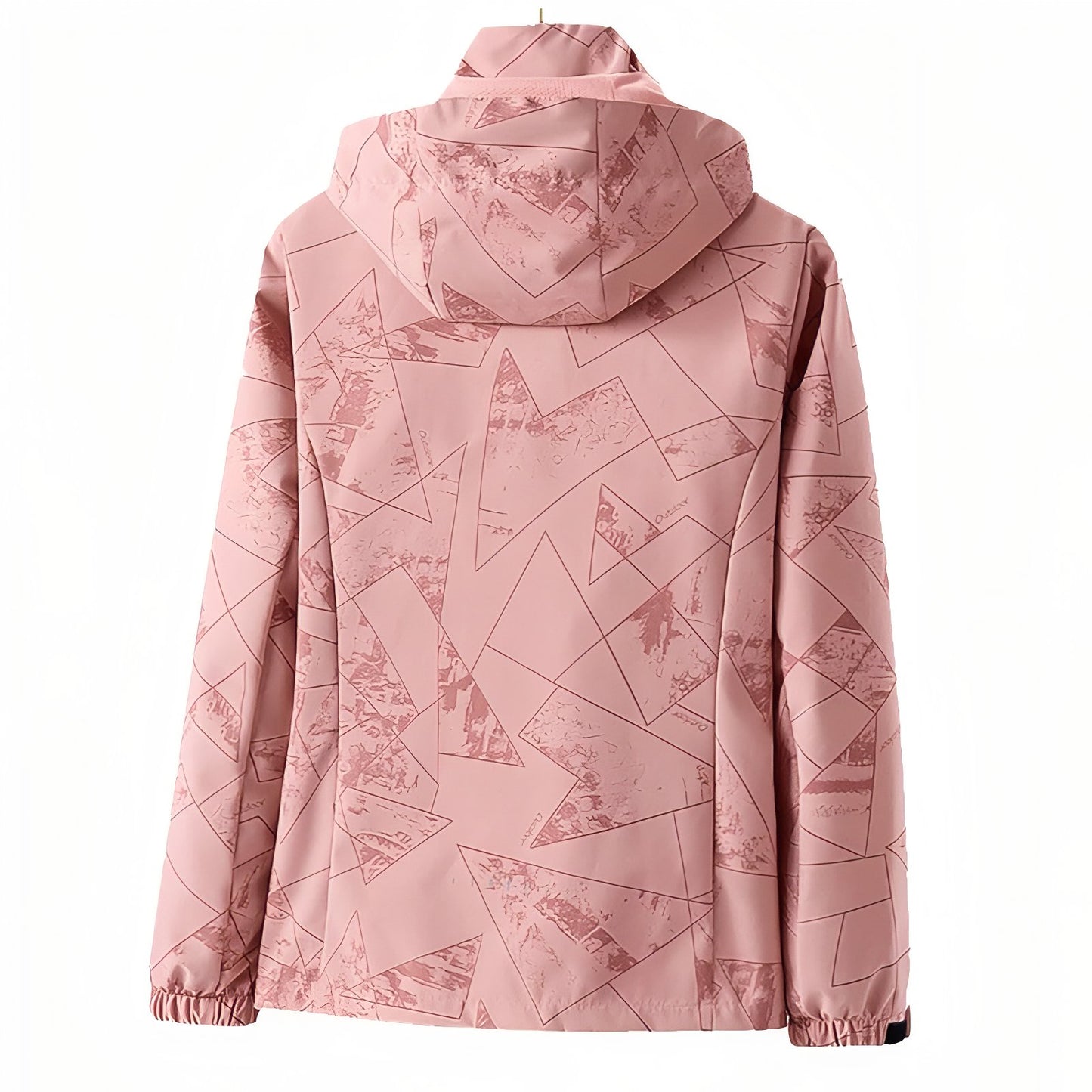 Veste Imperméable Randonnée Femme vue arrière - Rose 2