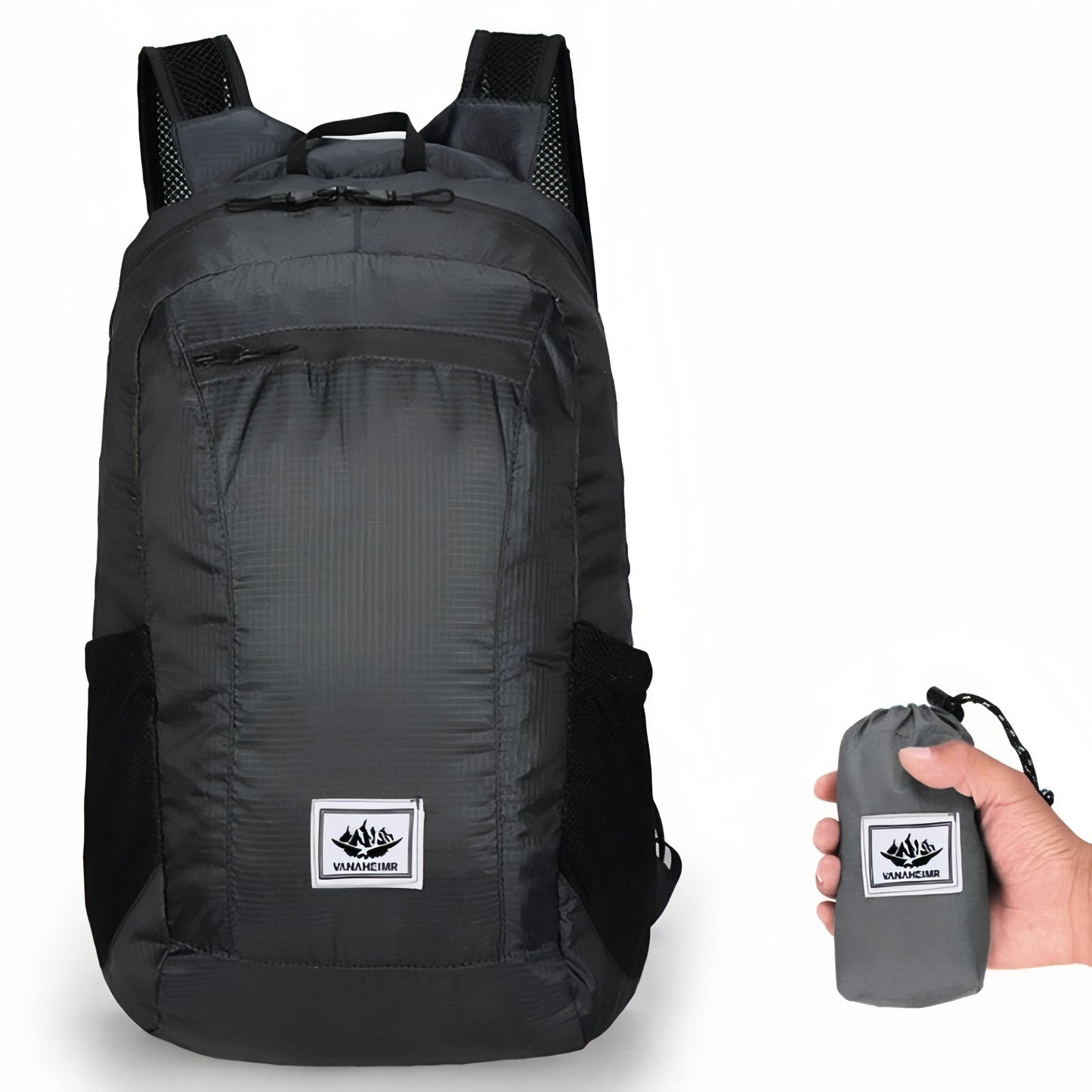 Sac à Dos Randonnée Ultra Léger - Noir