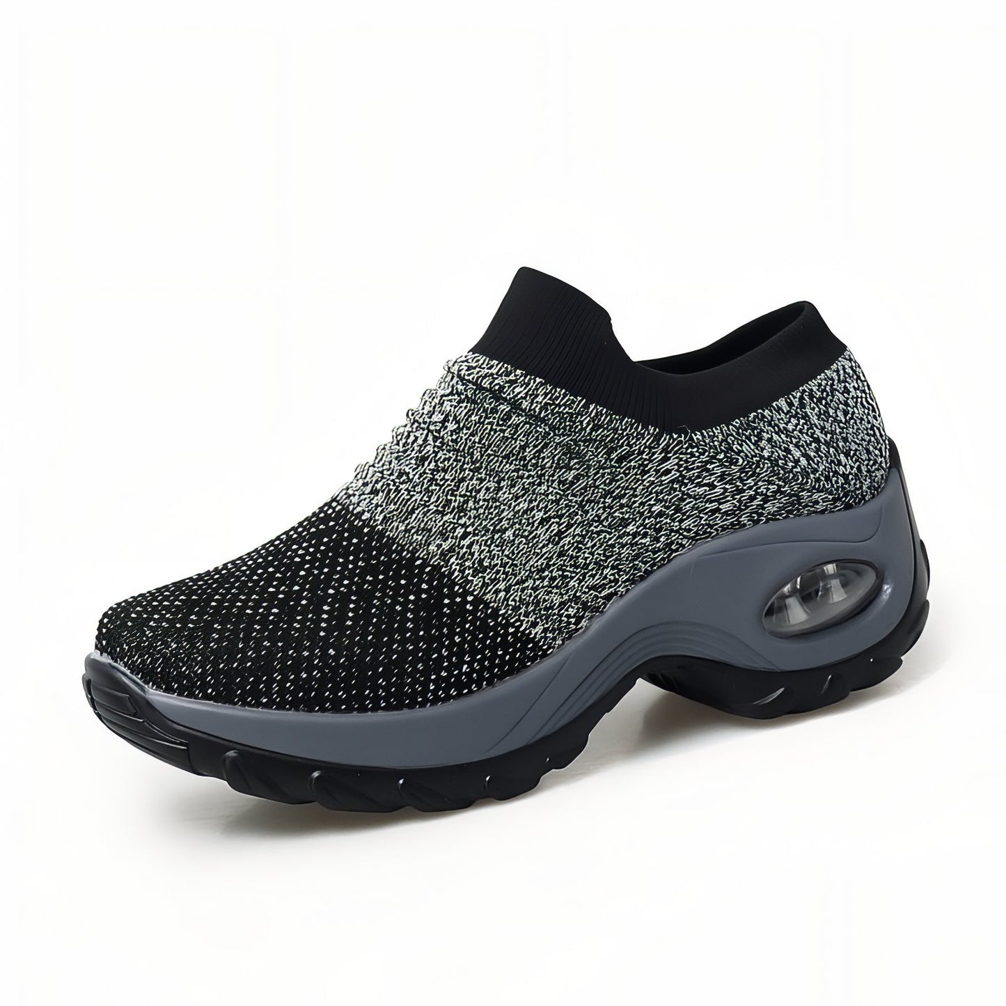 Basket de Marche Femme Sans Lacet - Gris