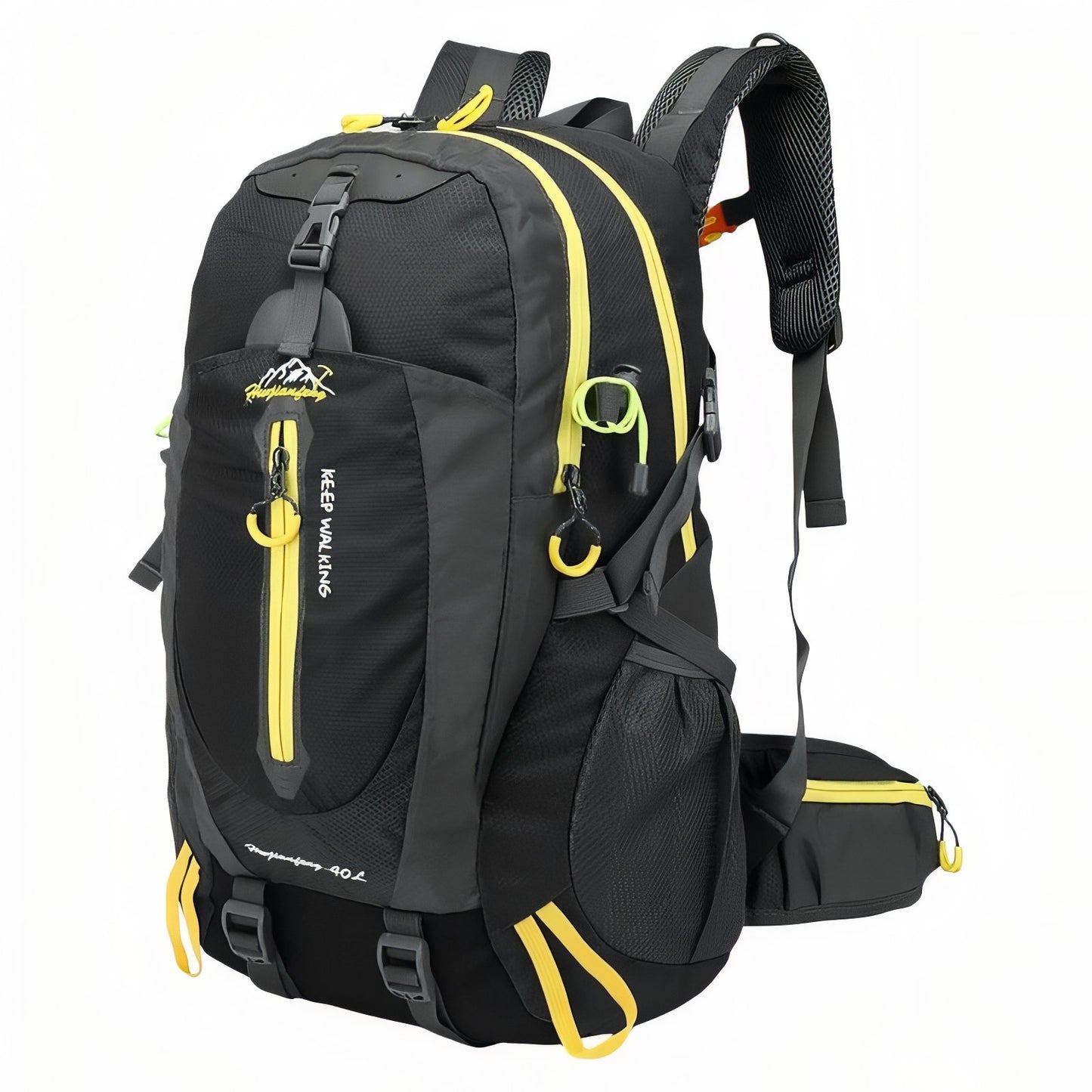 Sac à Dos Marche Randonnée 40L - Noir et Jaune