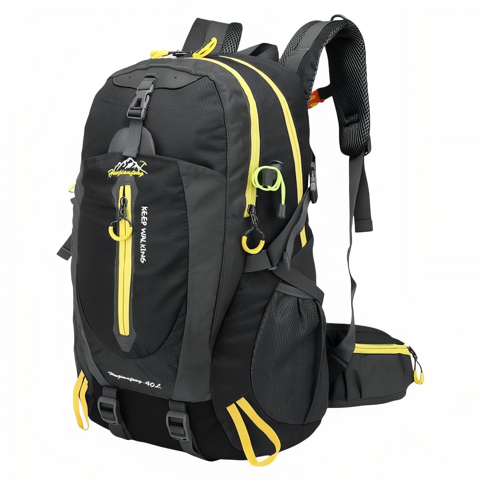 Sac à Dos Marche Randonnée 40L - Noir et Jaune