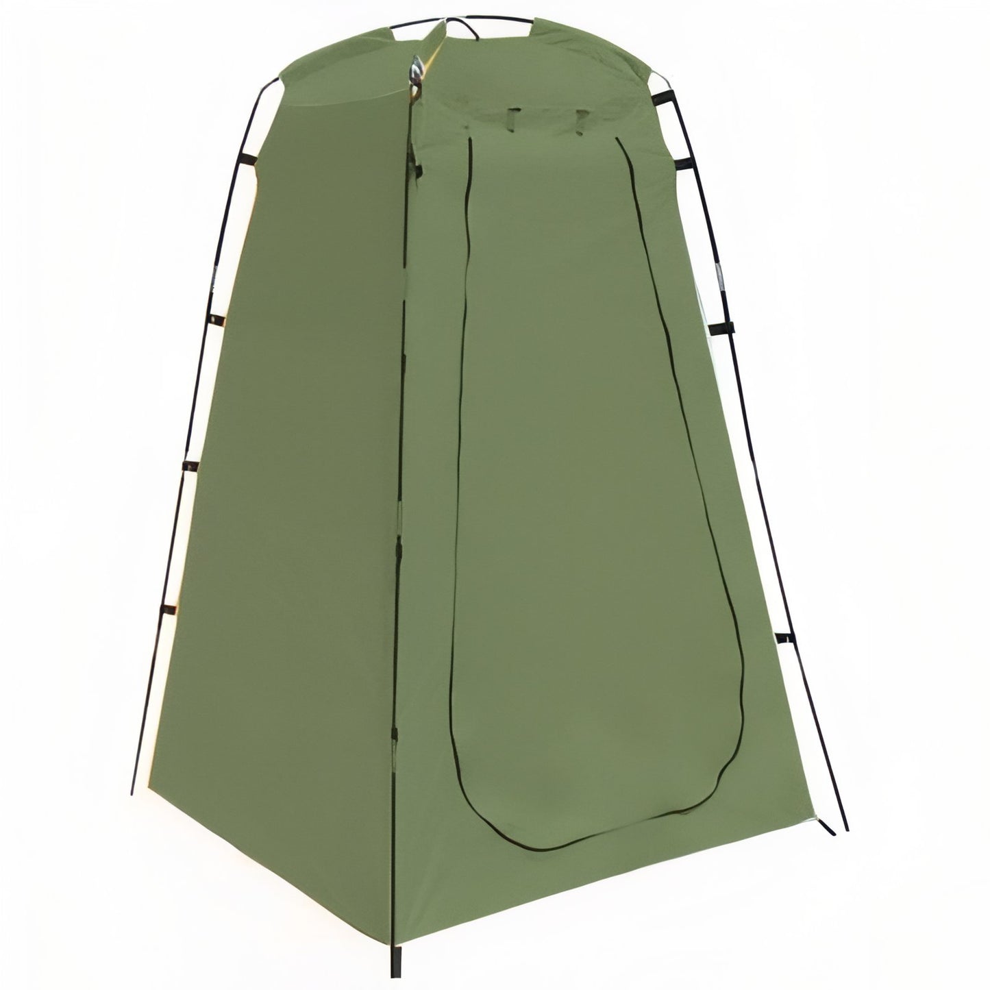 Tente Douche WC vue de face - Olive Foncé
