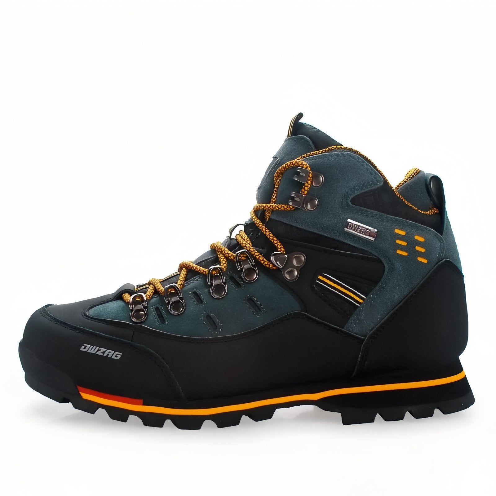 Chaussure Randonnée Montagne Homme vue latérale droite - Noir et Orange