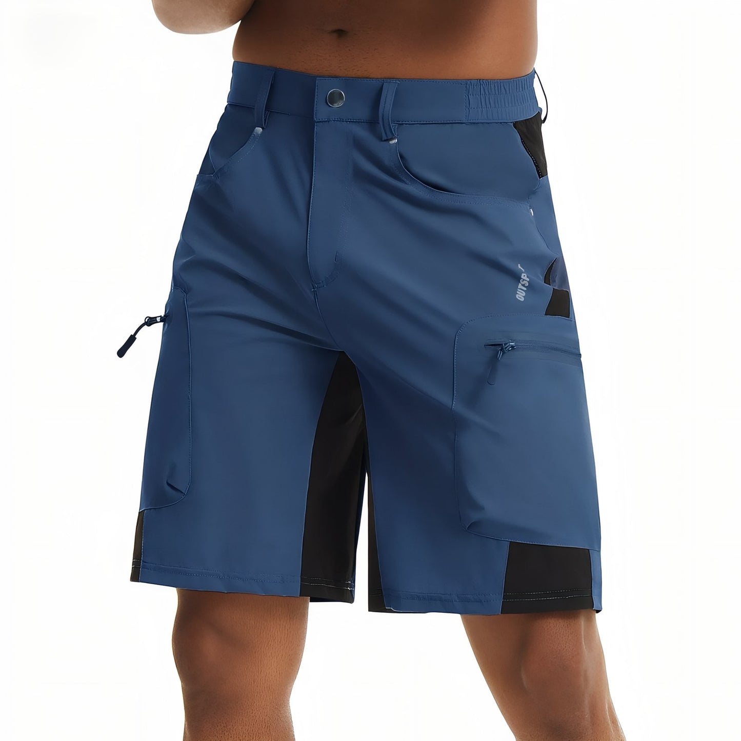 Short de Randonnée Homme Imperméable portée à la taille - Bleu Cobalt - Beige - Vert Foncé - Gris Foncé - Gris Clair - Noir - Bleu Marine - Vert Fluo - Vert Menthe - Orange - Blanc - Rouge - Bleu - Bleu Ciel - Turquoise - Vert d'Eau