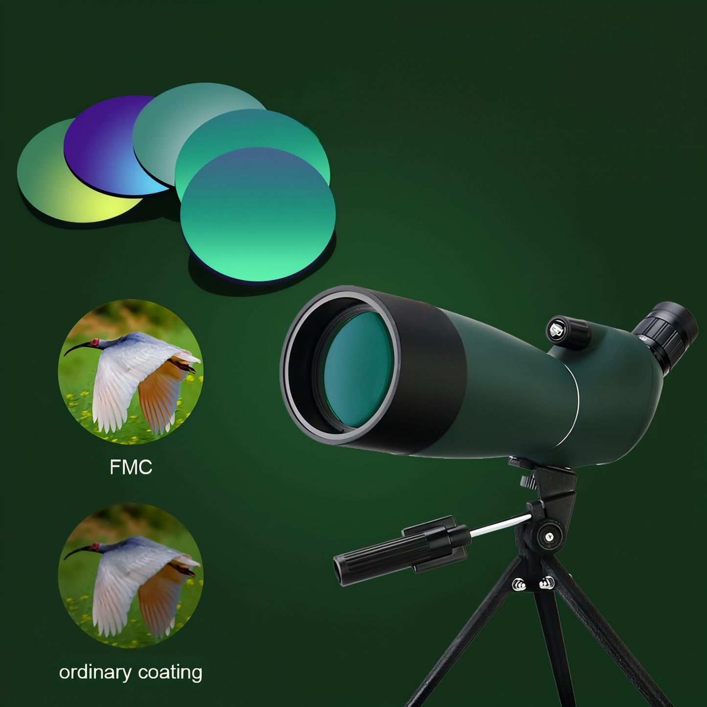 Longue Vue Randonnée gros plan lentille télescope - Noir 25-75x70 - Noir 25-75x70 avec Adaptateur - Vert 20-60X80 - Vert 20-60X80 avec Adaptateur - Vert 20-60X60 - Vert 20-60X60 avec Adaptateur - Vert 25-75x70 - Vert 25-75x70 avec Adaptateur - Vert 15-45X50