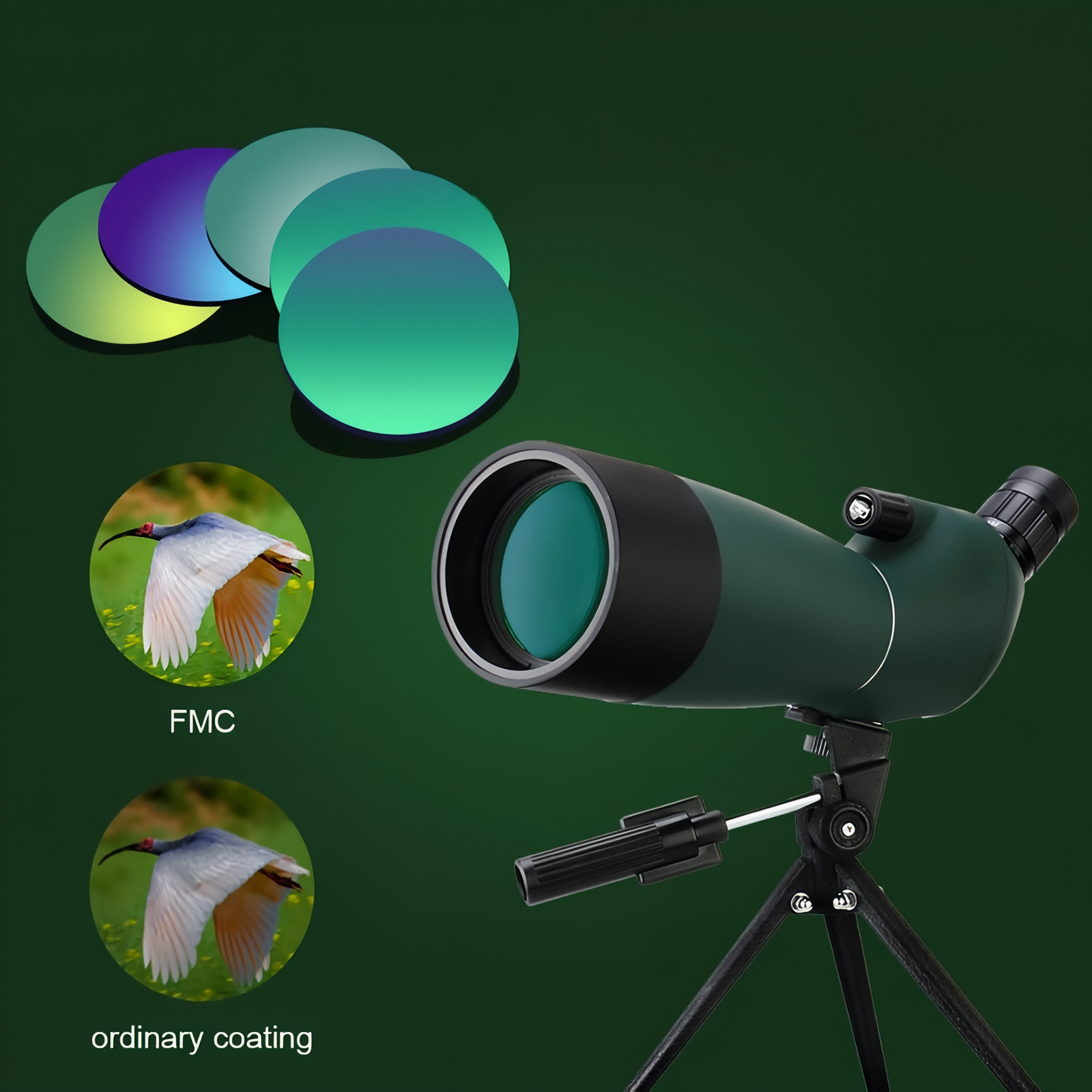 Longue Vue Randonnée gros plan lentille télescope - Noir 25-75x70 - Noir 25-75x70 avec Adaptateur - Vert 20-60X80 - Vert 20-60X80 avec Adaptateur - Vert 20-60X60 - Vert 20-60X60 avec Adaptateur - Vert 25-75x70 - Vert 25-75x70 avec Adaptateur - Vert 15-45X50