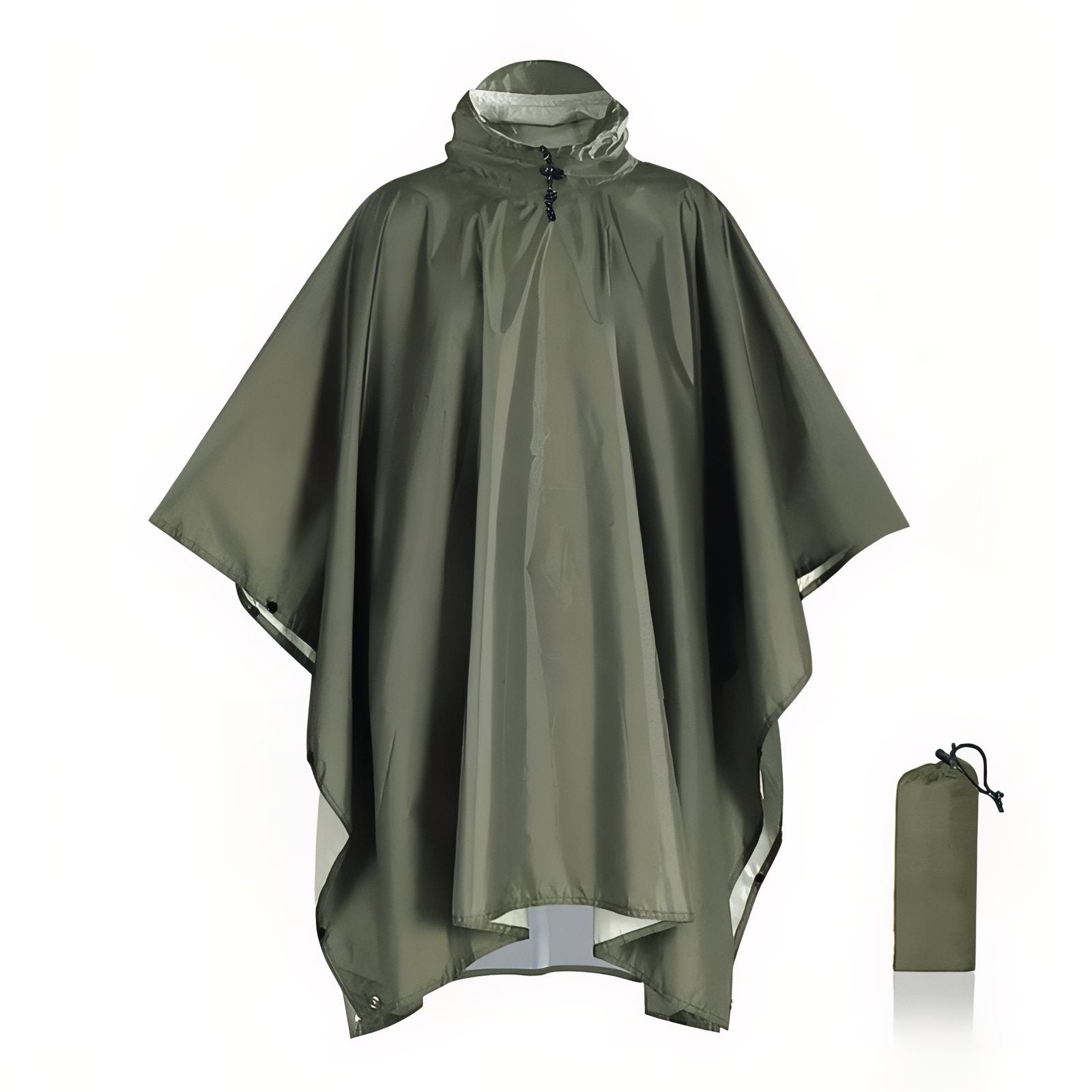 Poncho Pluie Randonnée - Vert Olive - Taille Unique