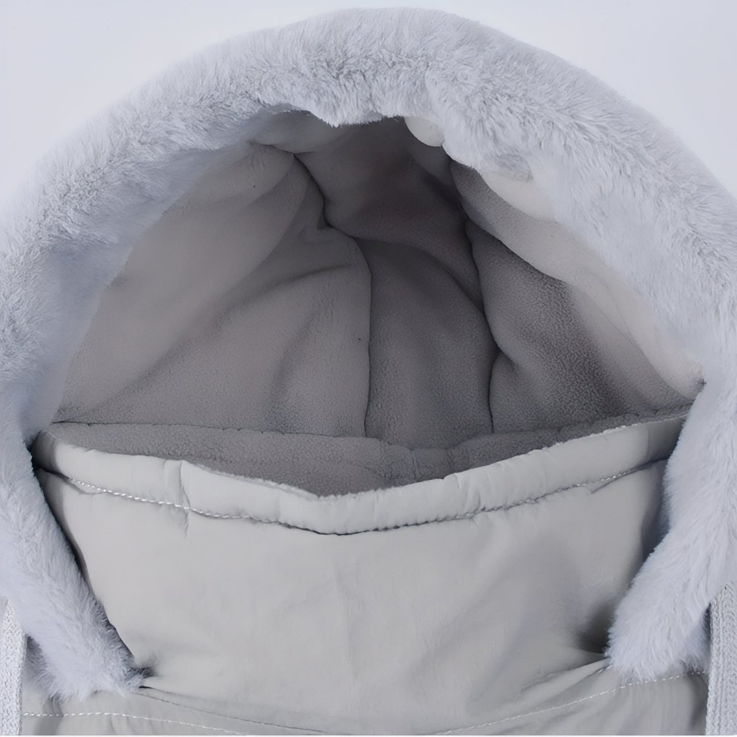 Cagoule Chaude Bataclava gros plan intérieur - Gris Clair - Beige - Noir Ébène - Bleu Marine - Marron - Gris Foncé - Rose Pâle - Blanc