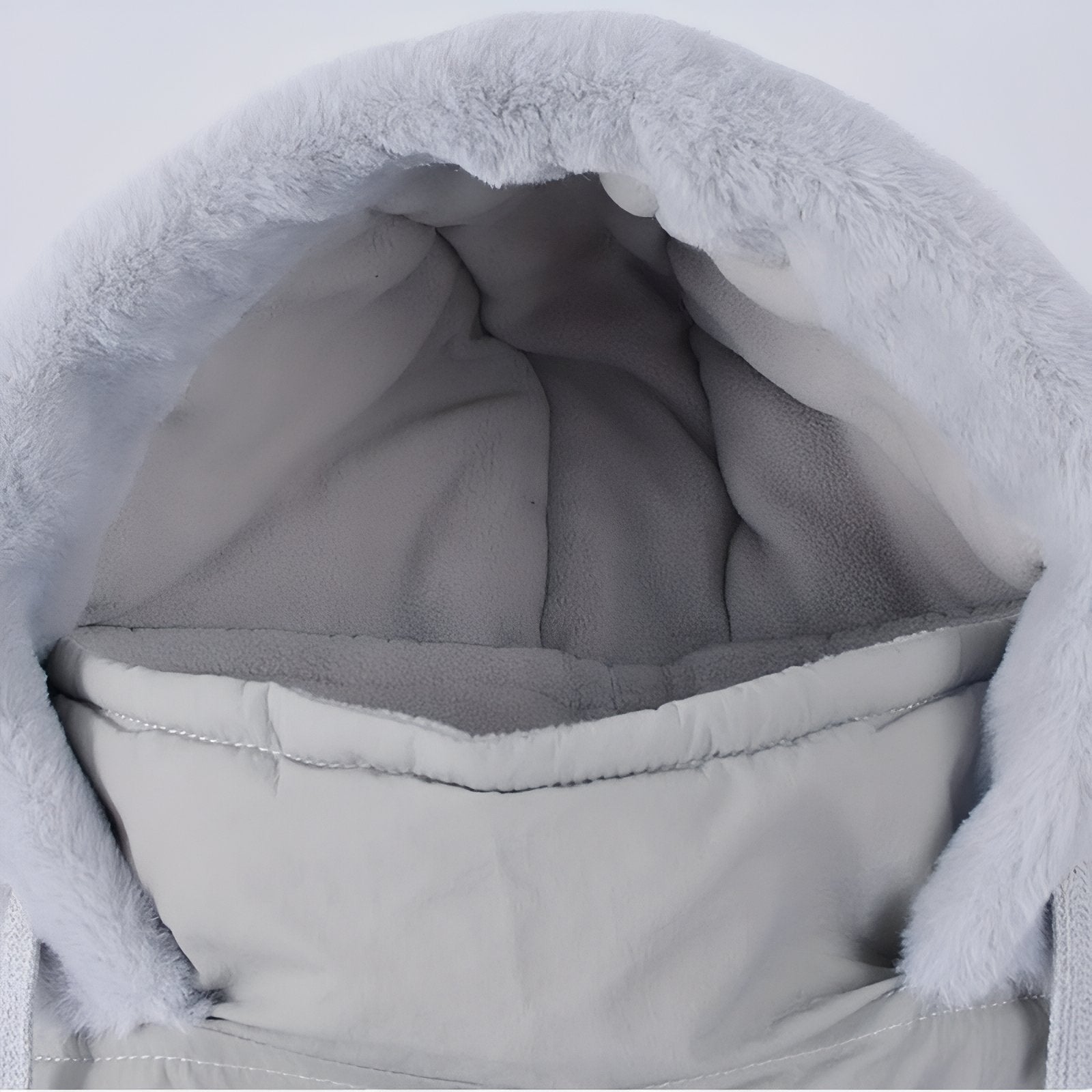 Cagoule Chaude Bataclava gros plan intérieur - Gris Clair - Beige - Noir Ébène - Bleu Marine - Marron - Gris Foncé - Rose Pâle - Blanc