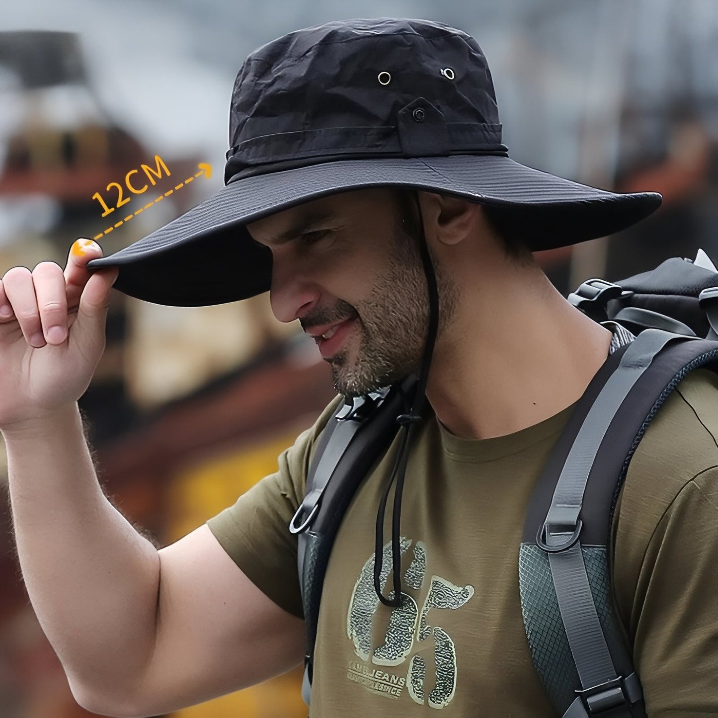 Chapeau D'Aventurier Randonnée portée à la main - Beige - Gris Foncé - Vert - Marron - Bleu Marine - Noir