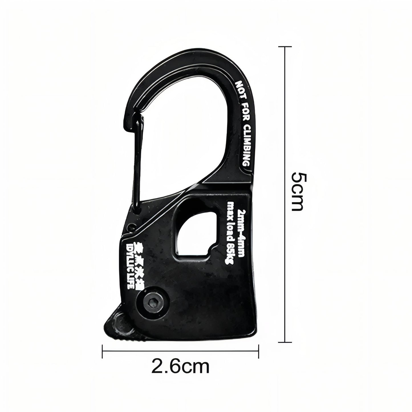 Tendeur Pour Corde De Tente guide des dimensions - Noir Ébène