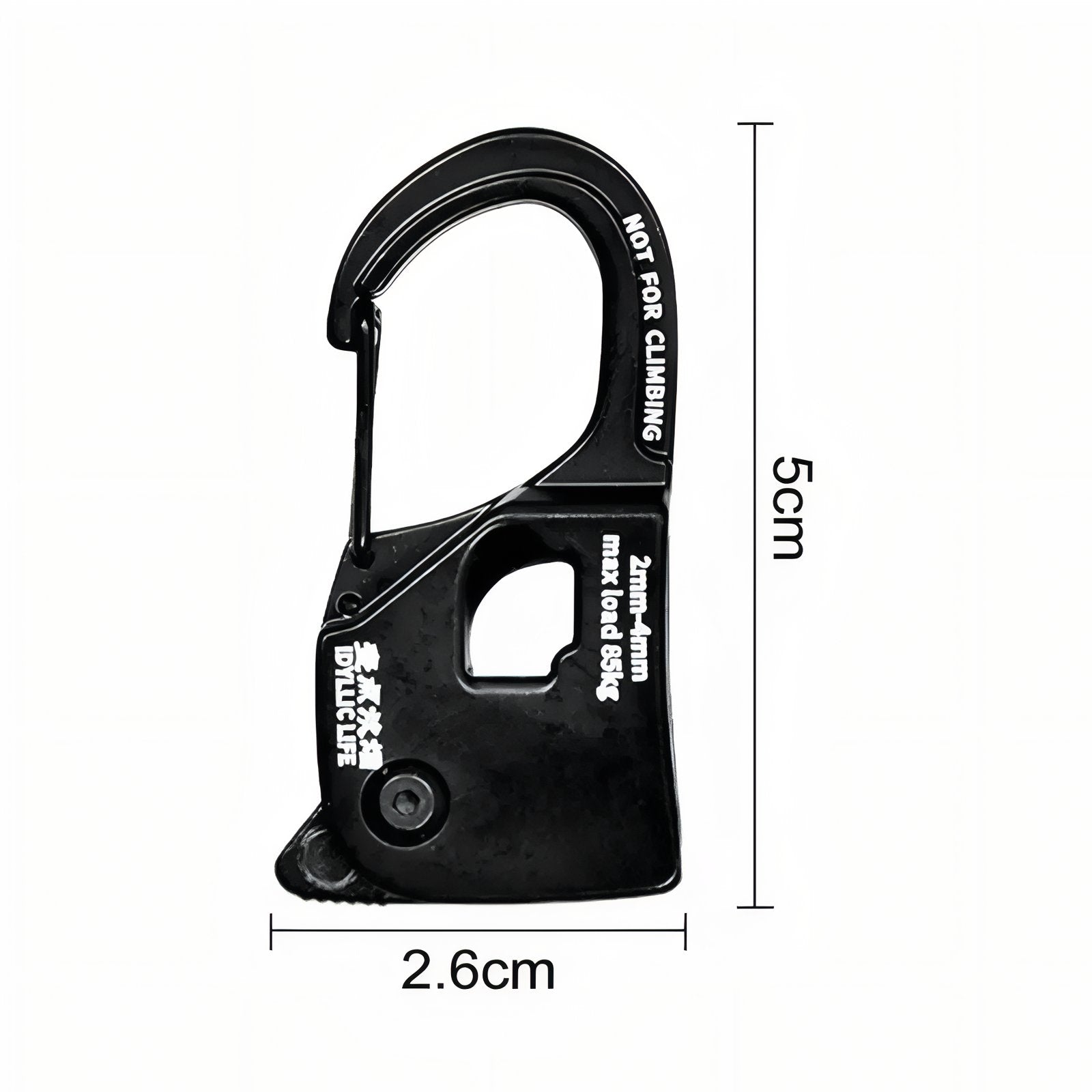 Tendeur Pour Corde De Tente guide des dimensions - Noir Ébène