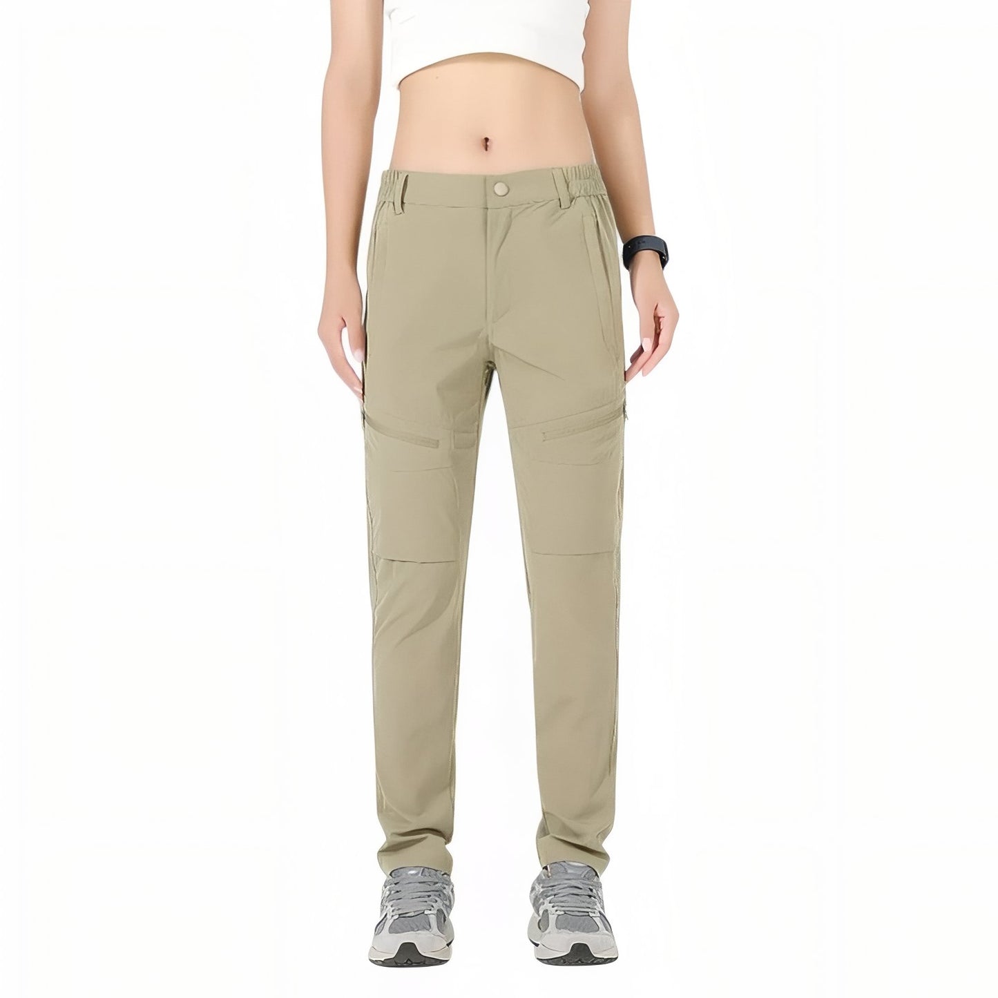 Pantalon Randonnée Femme Été Extensible - Beige