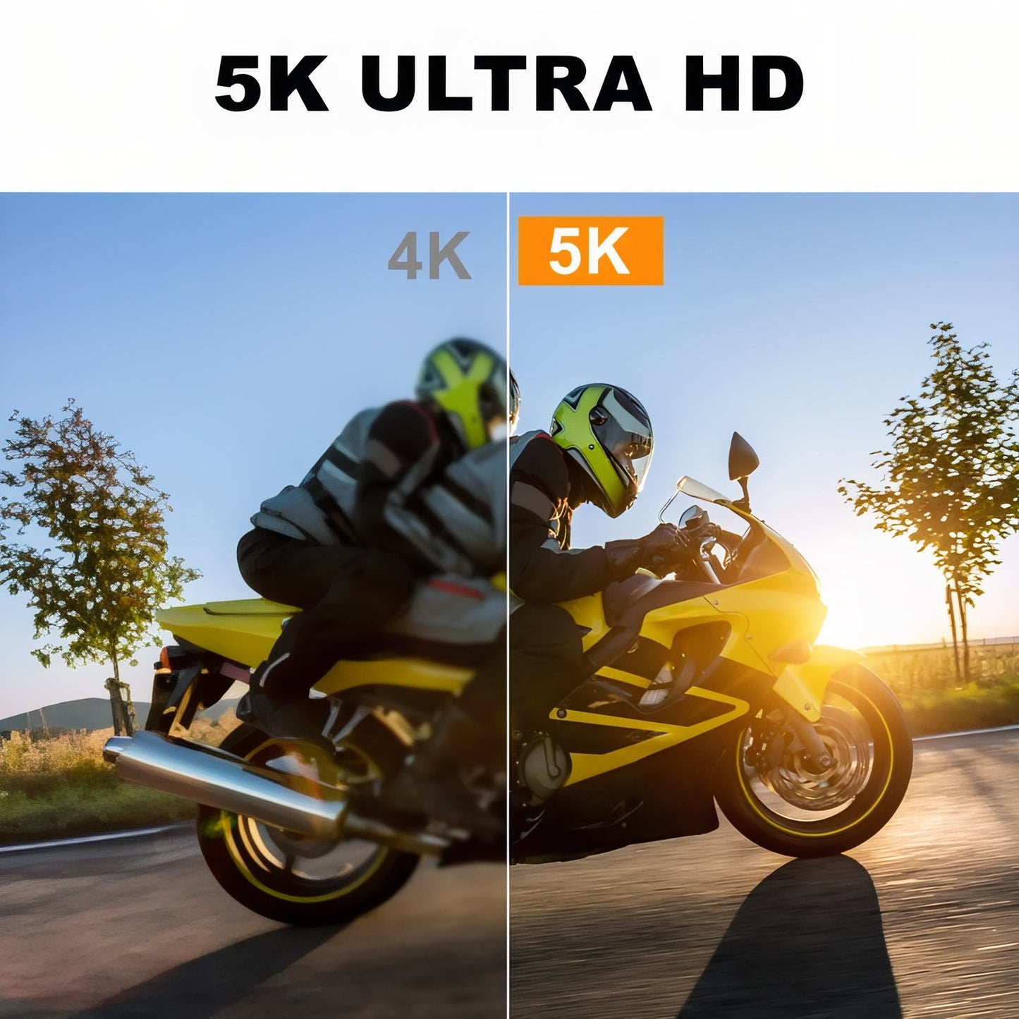 Caméra Pour Randonnée 5K comparaison qualité image - Sans Microphone - Avec Microphone