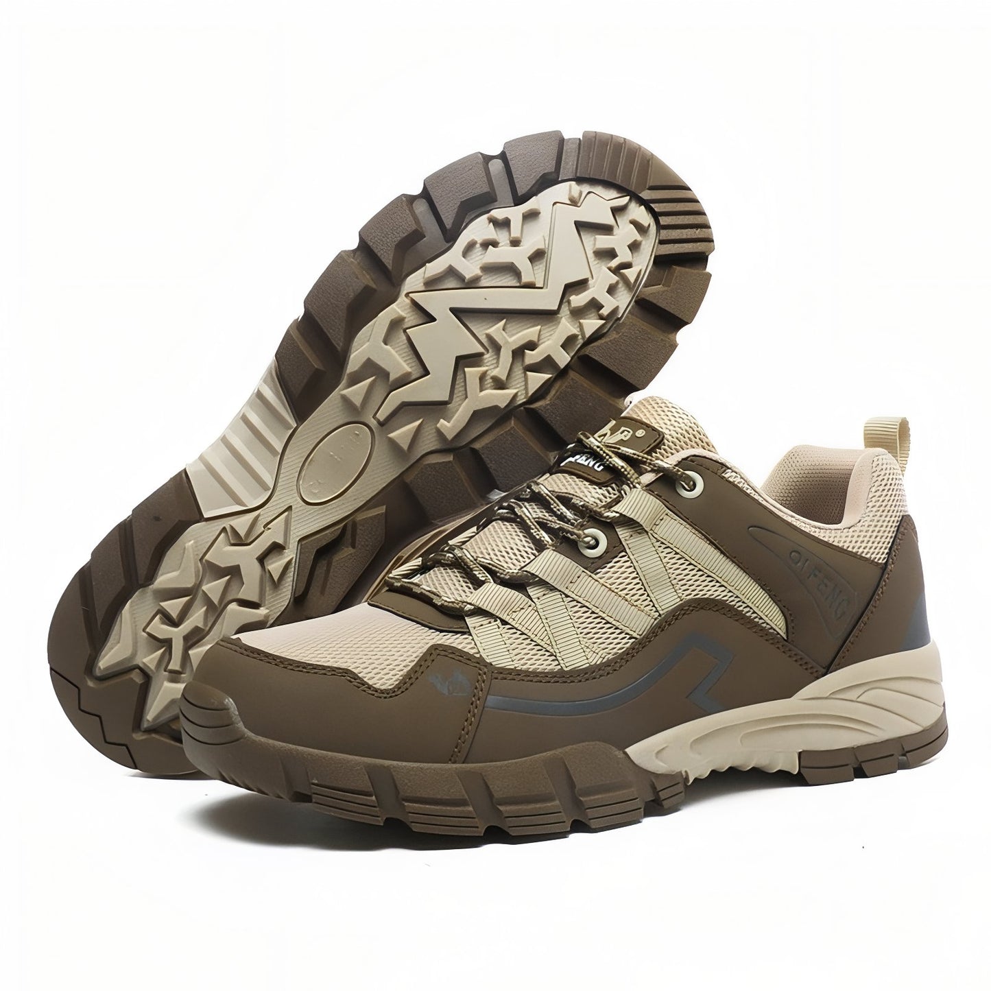 Chaussure Basse De Marche Homme - Beige et Marron