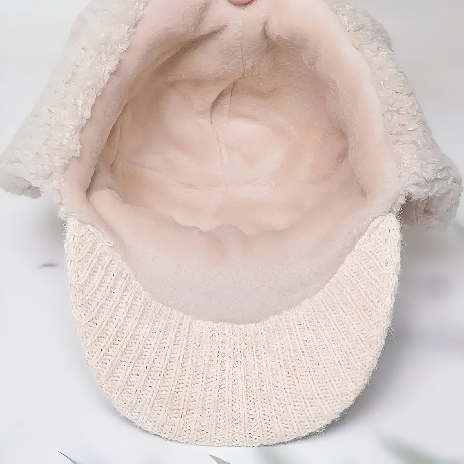 Bonnet Bombardier intérieur du bonnet - Beige - Marron Clair - Noir Ébène - Crème