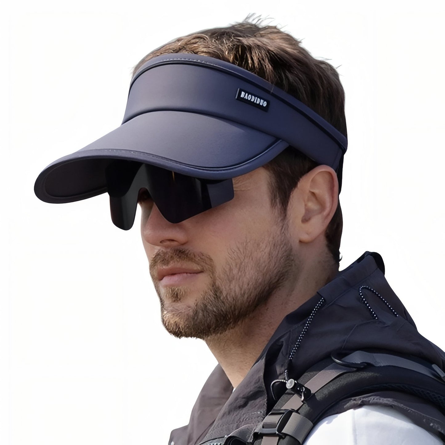 Casquette Visière avec Lunette Intégré - Gris Foncé - 56-60cm