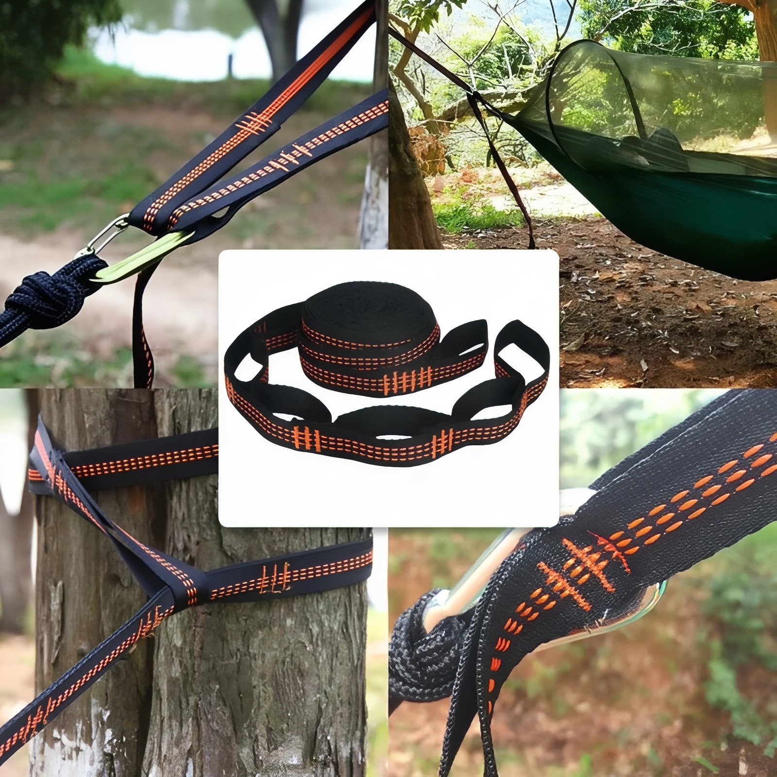 Sangle De Fixation Pour Hamac détails de fixation - Orange - Gris - Noir